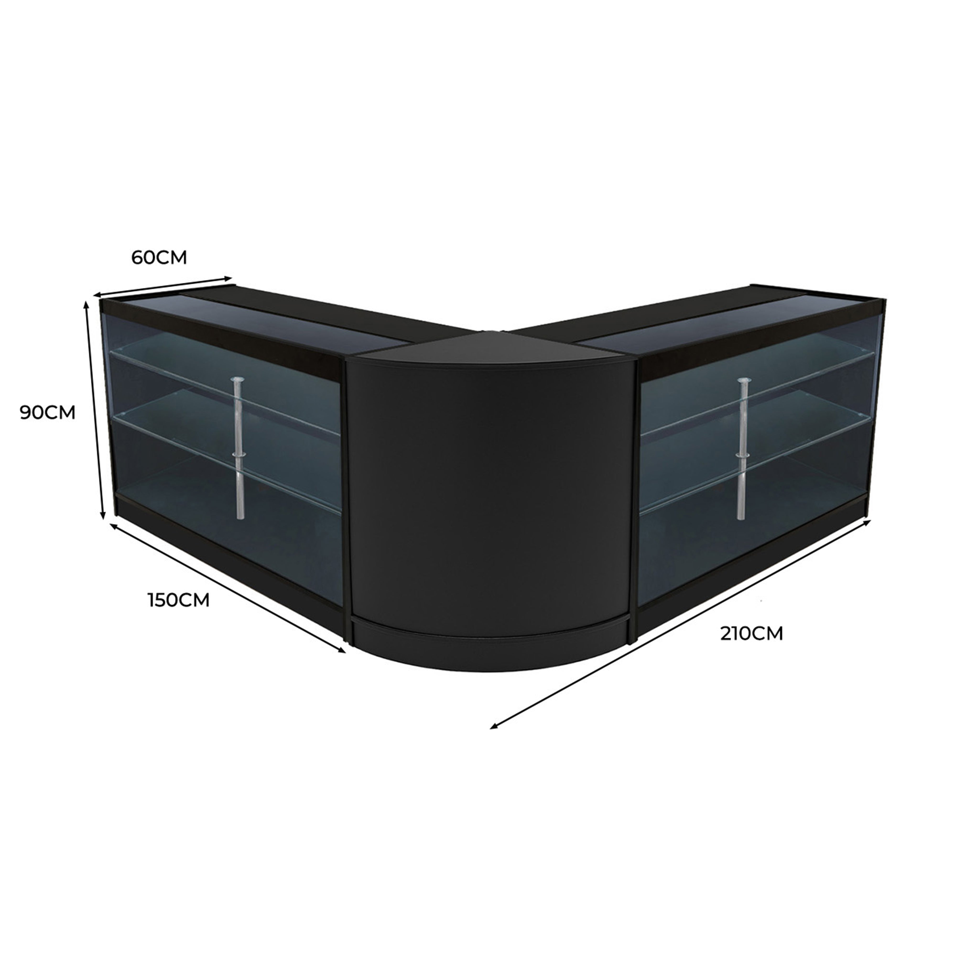 Q-Rax Helios Set 2 Banconi K1500+CM60 LED Nero