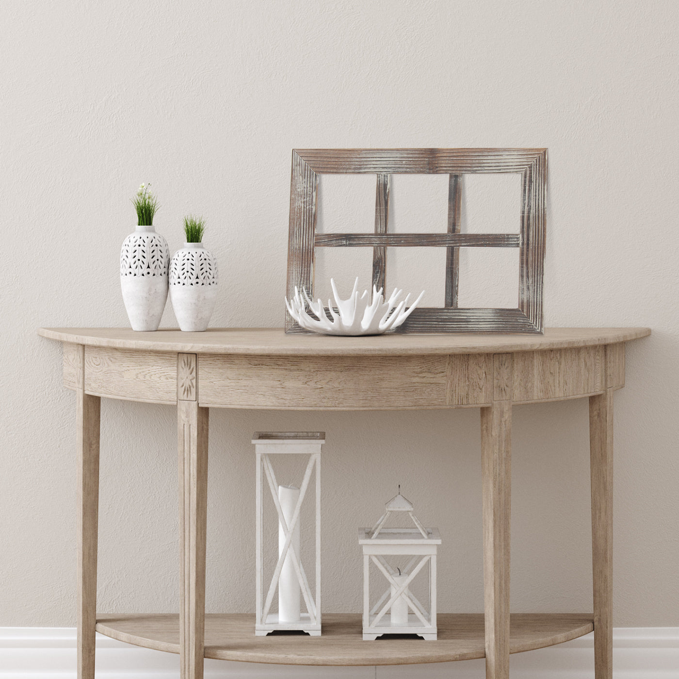 Jackcube Design Wall Décor set 2 cornici finestra legno rustico