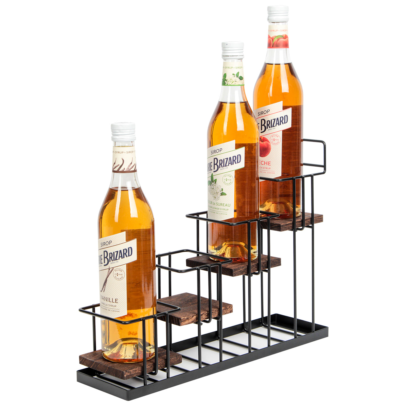 Jackcube Design Kitchen portabottiglie 4 livelli 4 bottiglie legno