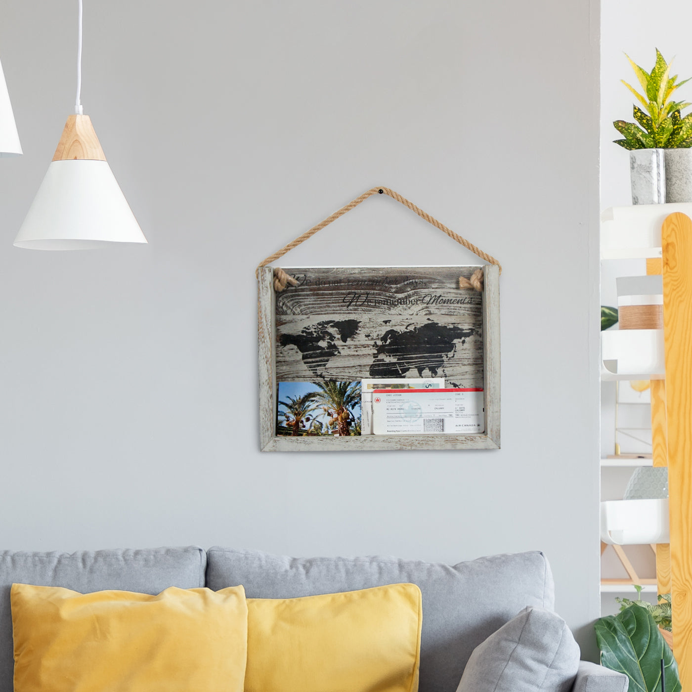 Jackcube Design Display Shadow Box Ricordi Legno Bianco Corda