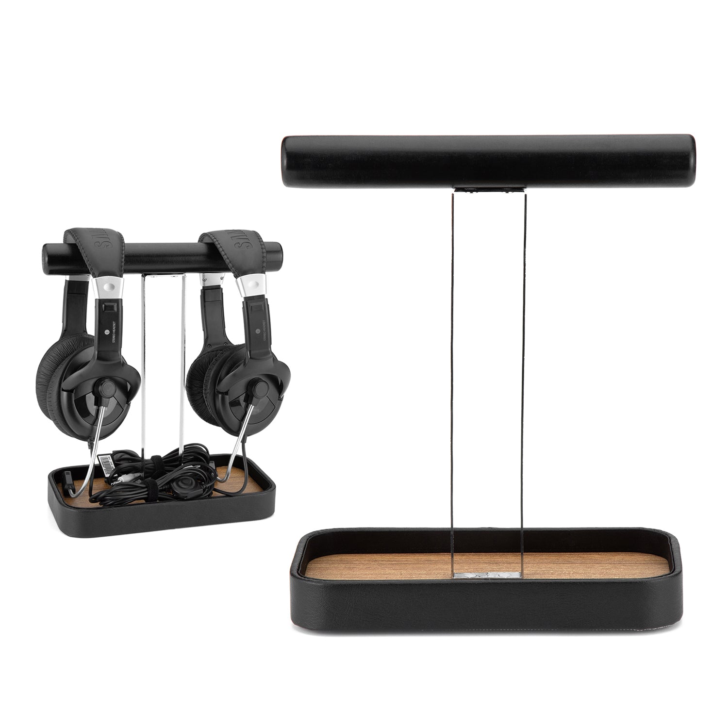 Jackcube Design Home Office Stand Cuffie Doppio Nero