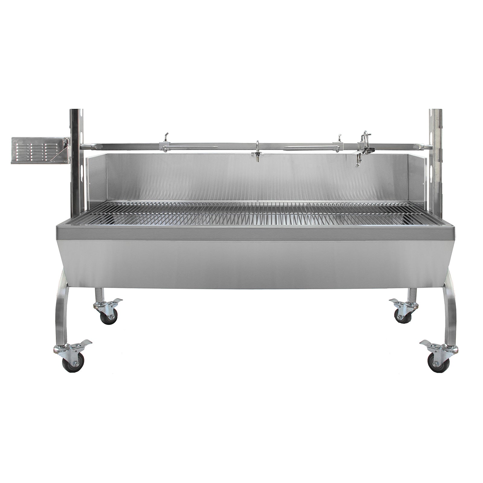 Q-Rax Girarrosto Barbecue 90 kg Spiedo Regolabile Inox