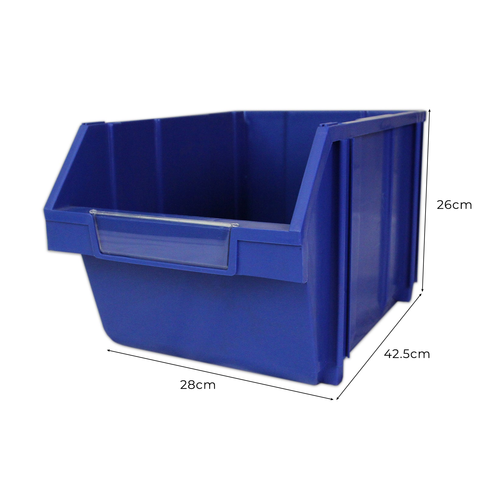 Q-Rax T-Rax Scaffale Acciaio 90 cm con 12 Contenitori Blu