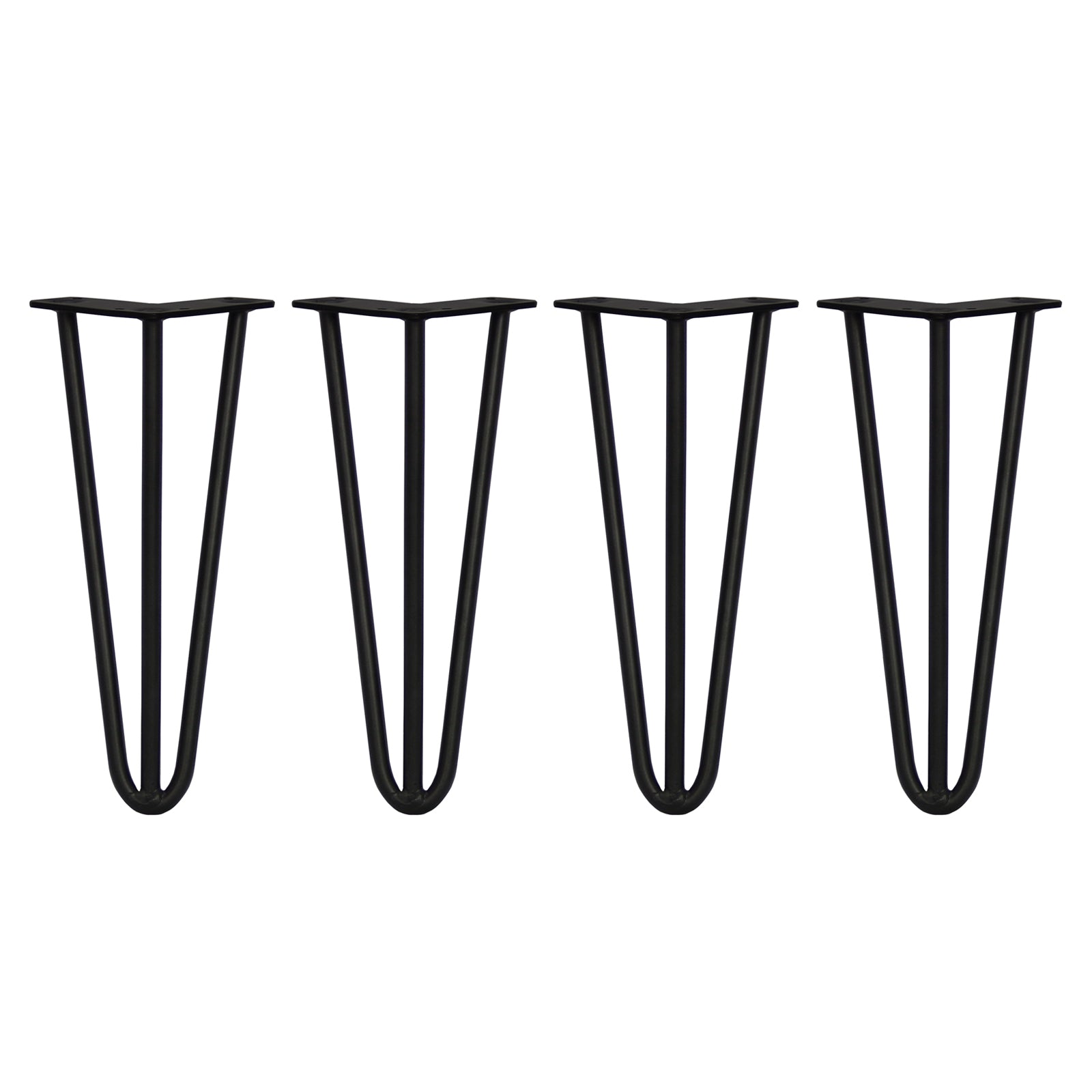 Q-Rax 4 Gambe Tavolo Forcina 30,5cm Nere 3 Rebbi