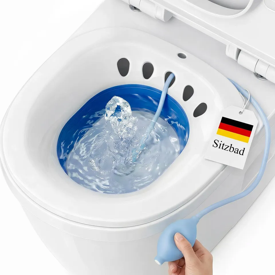 DEANIC Bidet Portatile WC Blu Pieghevole igiene intima