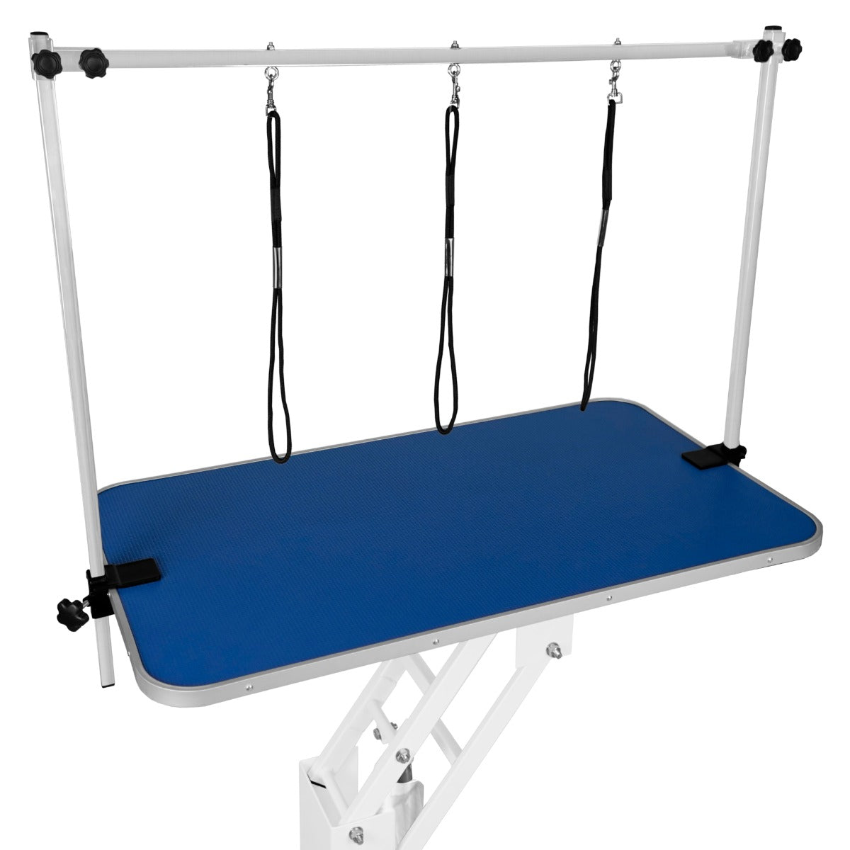 Q-Rax Tavolo Toelettatura Idraulico Piano Blu 106 cm 180 kg