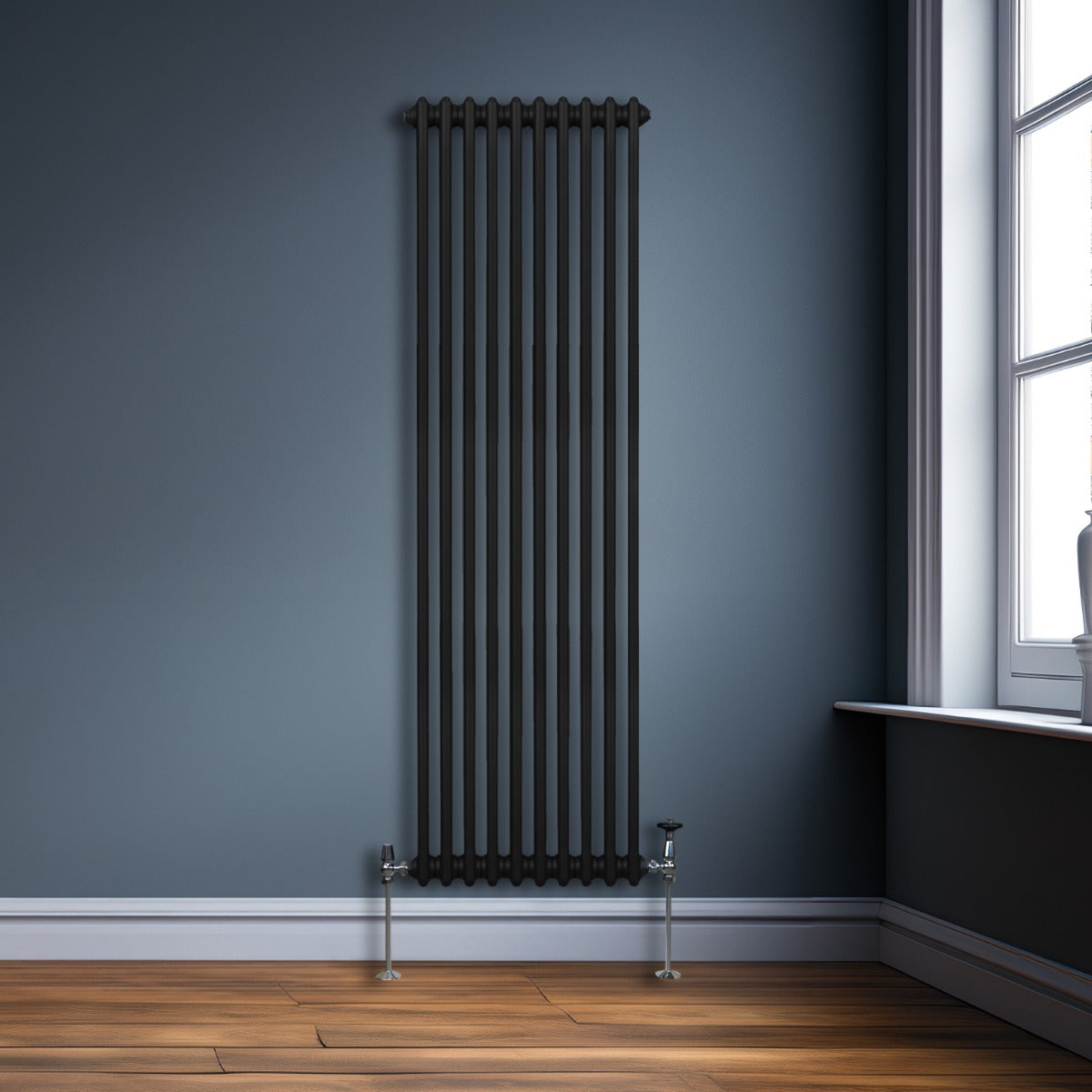 Q-Rax Radiatore a Colonne 1800x472mm Termosifone Nero