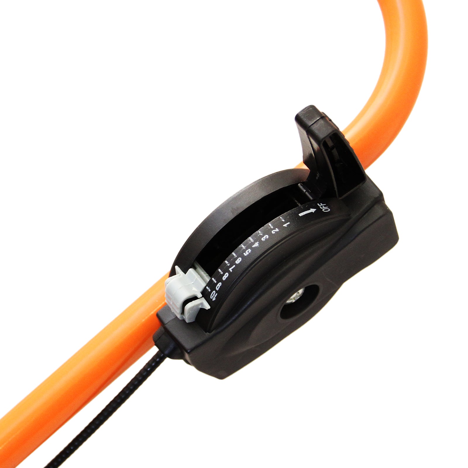 Q-Rax Spargitore Rotante 25kg + Livella Prato 50cm Arancione