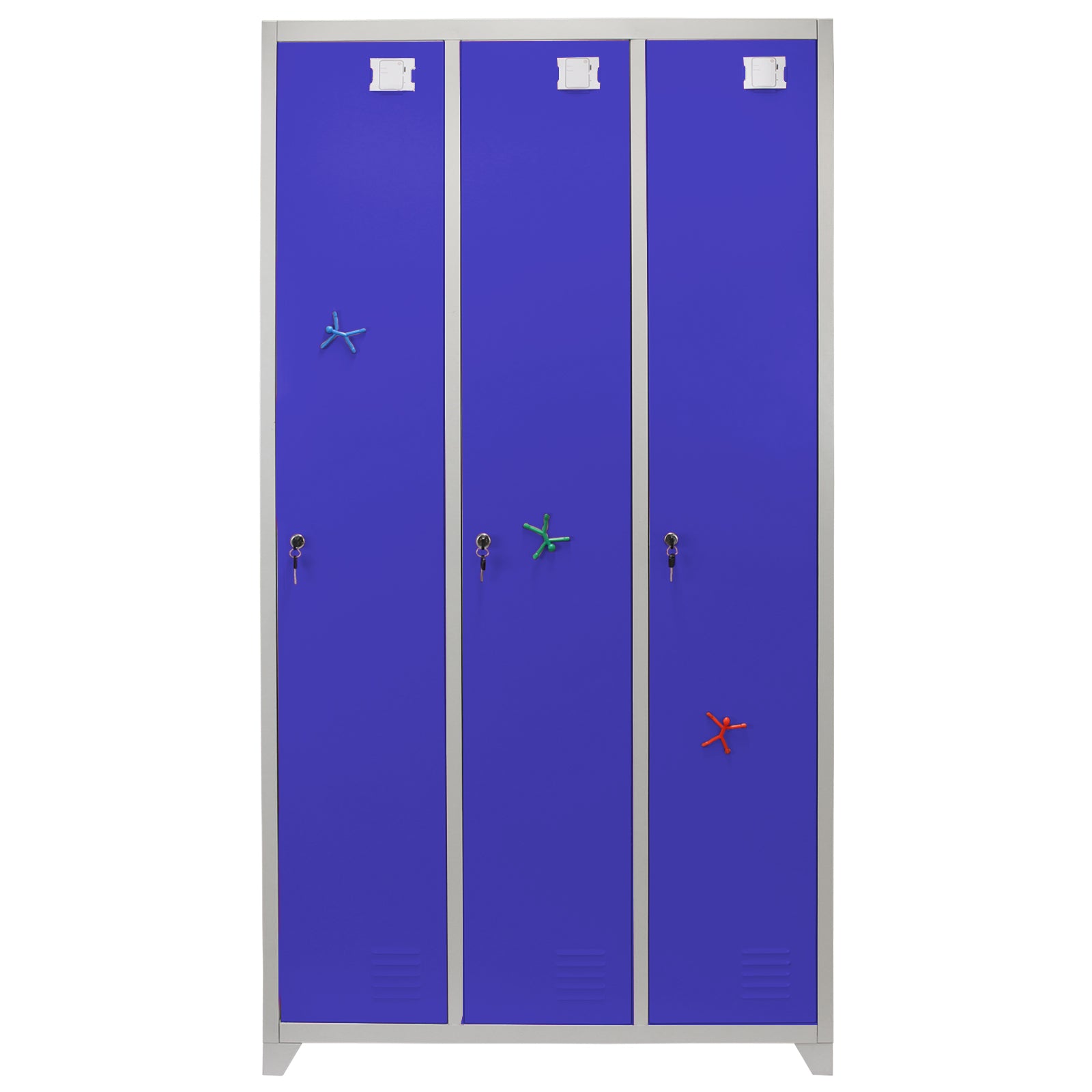 Q-Rax 3 Porte 90x50x180 armadietto acciaio blu