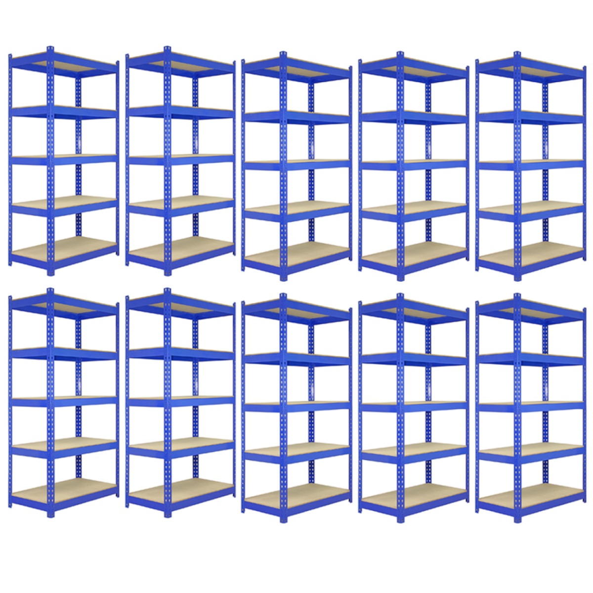 Q-Rax T-Rax Scaffale Garage Blu 120x45cm 280kg 10 Pezzi