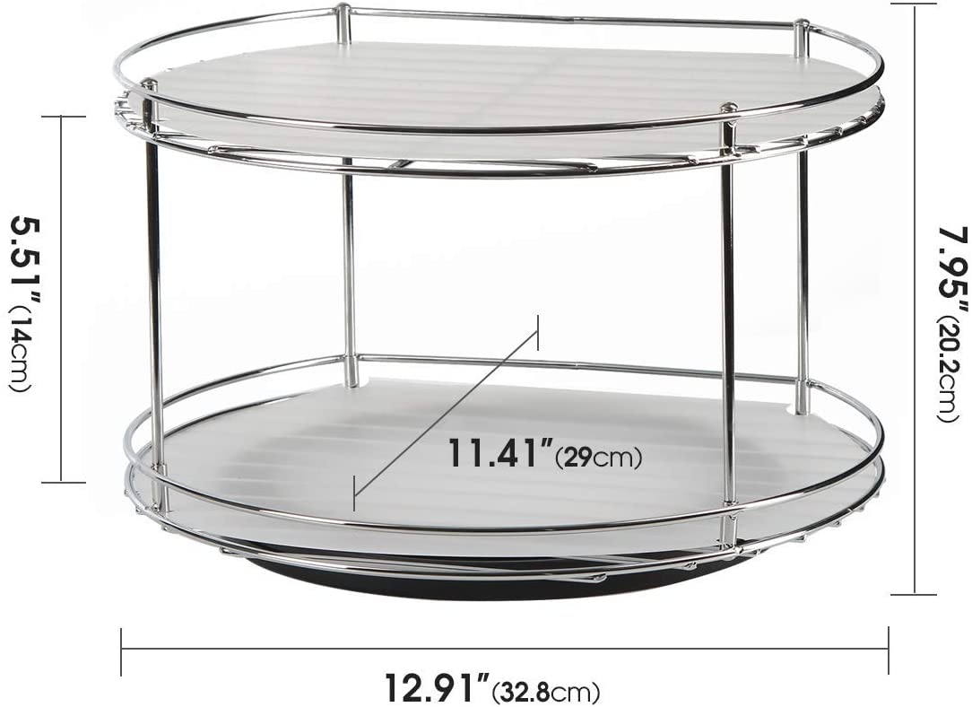 Jackcube Design Kitchen Portaspezie Girevole 2 Ripiani Acciaio