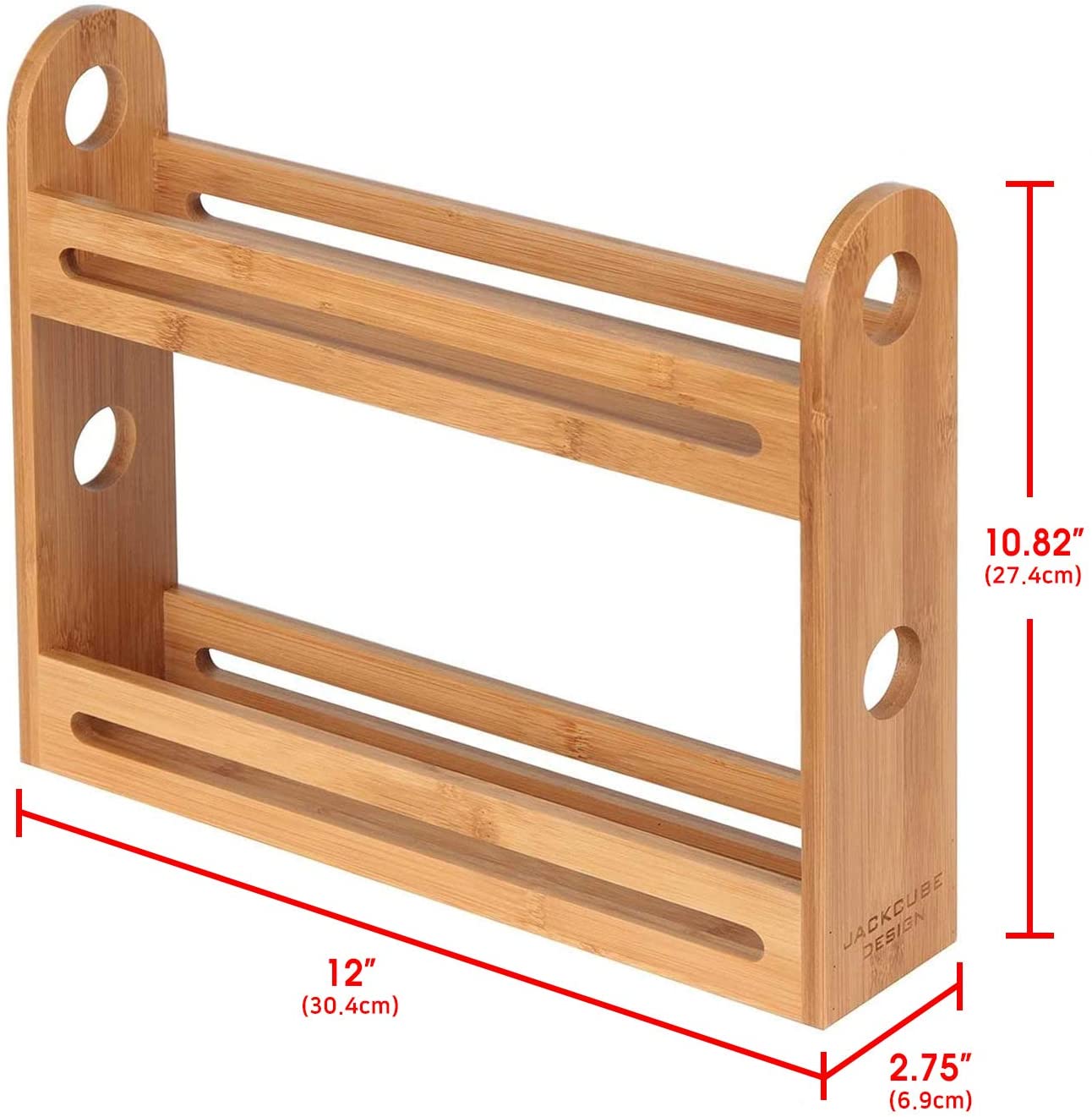 Jackcube Design Kitchen Portaspezie Bambù 2 Ripiani per Barattoli