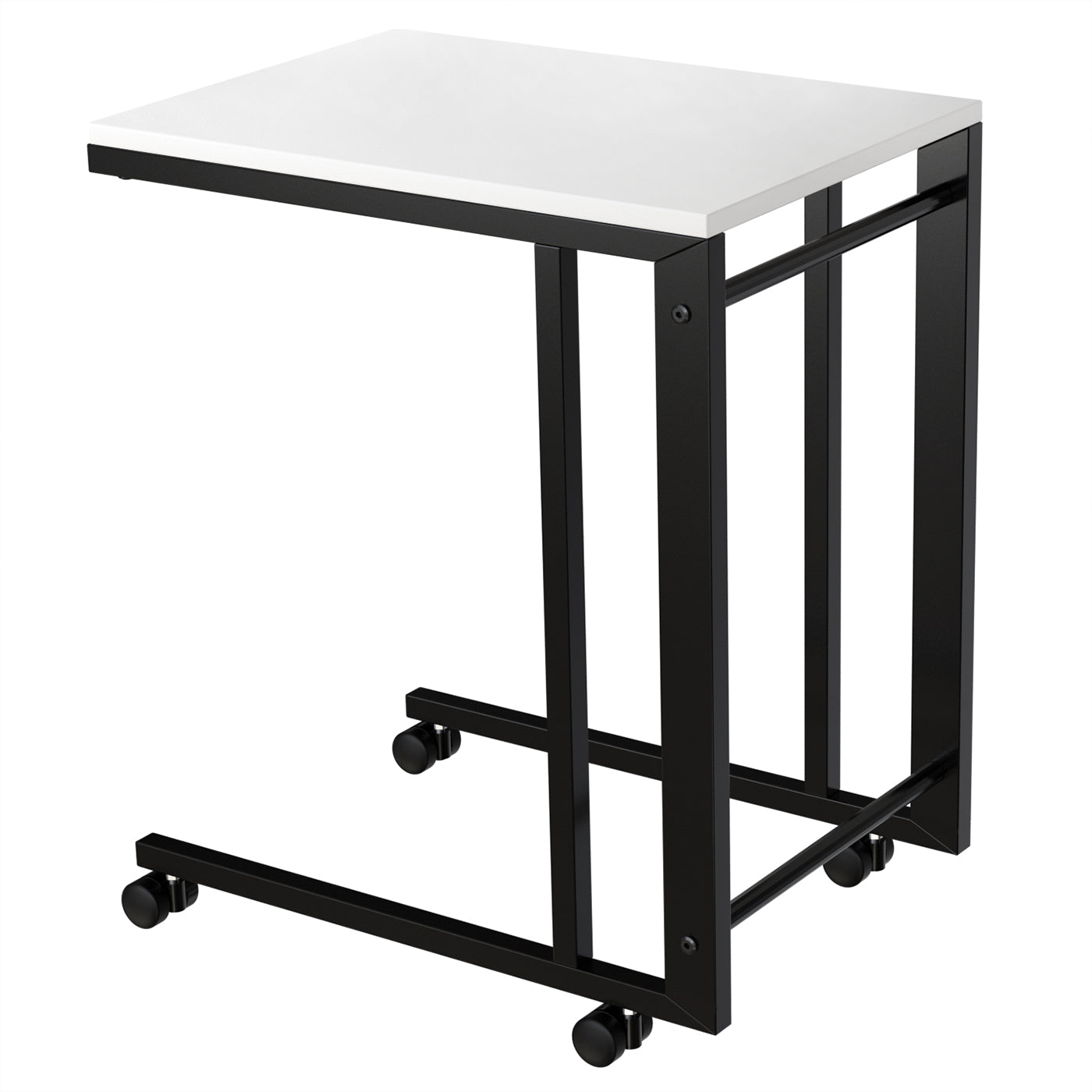 Jackcube Design Living Room tavolino a C bianco con rotelle