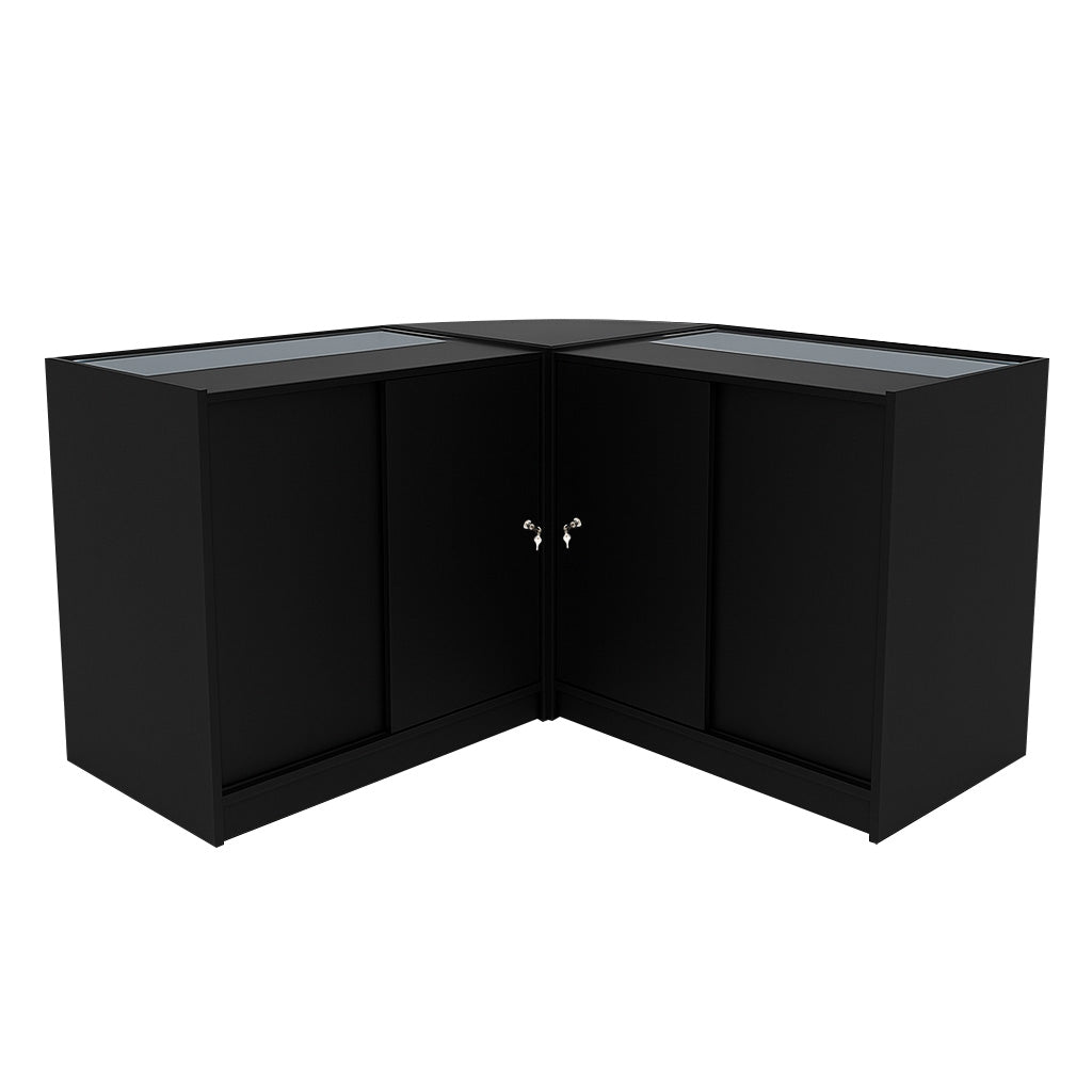 Q-Rax Banconi da Negozio Adonis set bancone nero LED B900