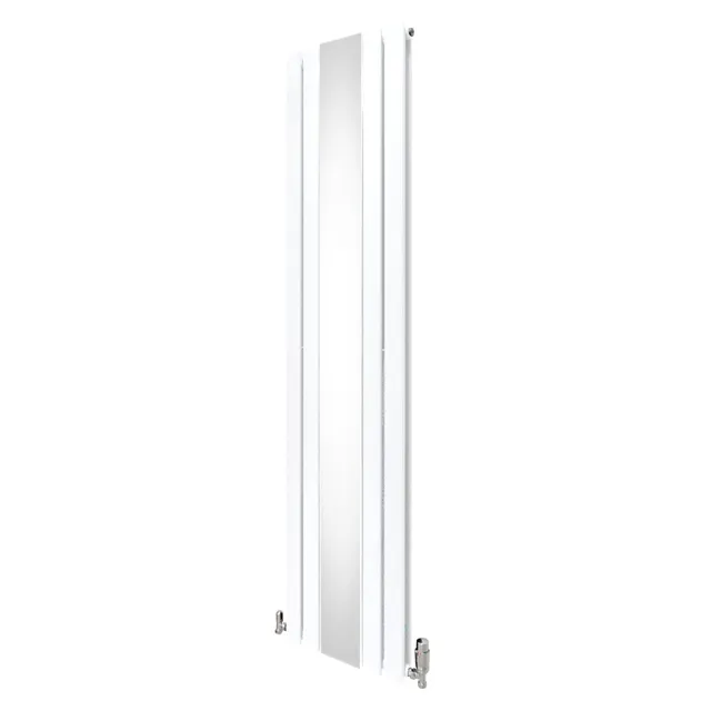 Q-Rax Radiatore Verticale Specchio Bianco 1800x425 Valvole