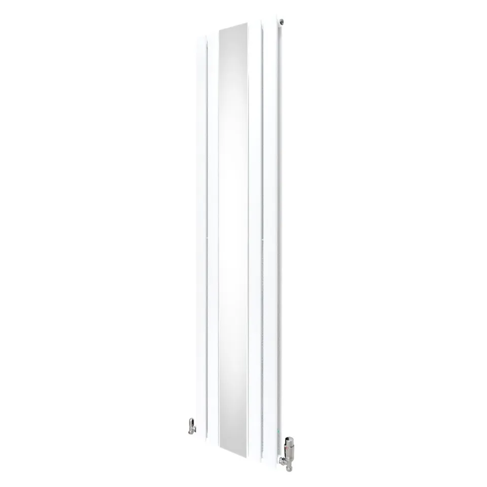 Q-Rax Radiatore Verticale Specchio Bianco 1800x425 Valvole