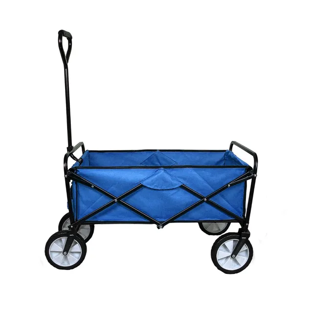 Q-Rax Carrello Giardinaggio Pieghevole Blu 70 kg Tessuto