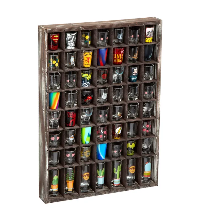 Jackcube Design Display Vetrina Bicchierini Legno 56 Scomparti