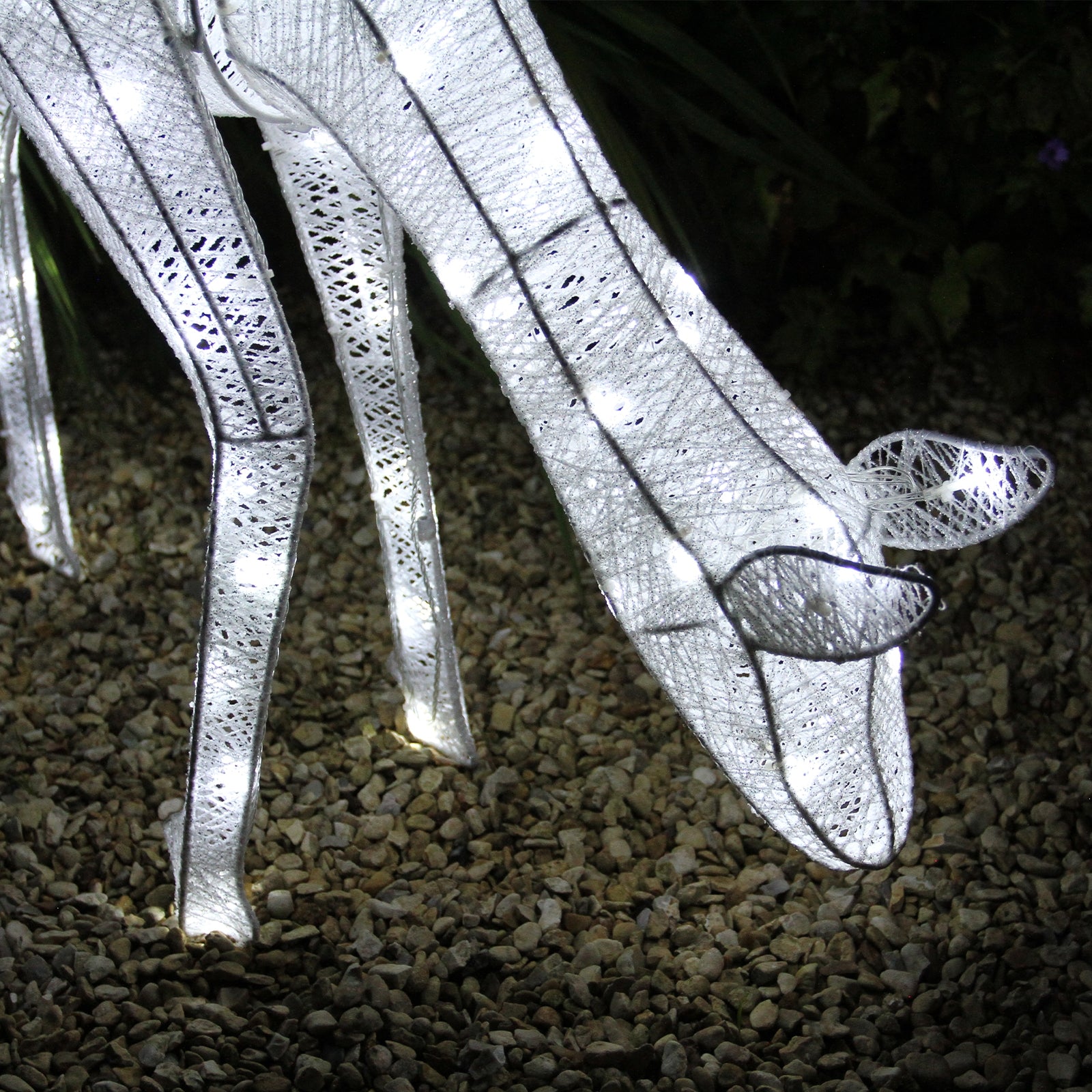 Q-Rax Renna Natale Luminosa Femmina Bianca 120 LED IP44 da Esterno