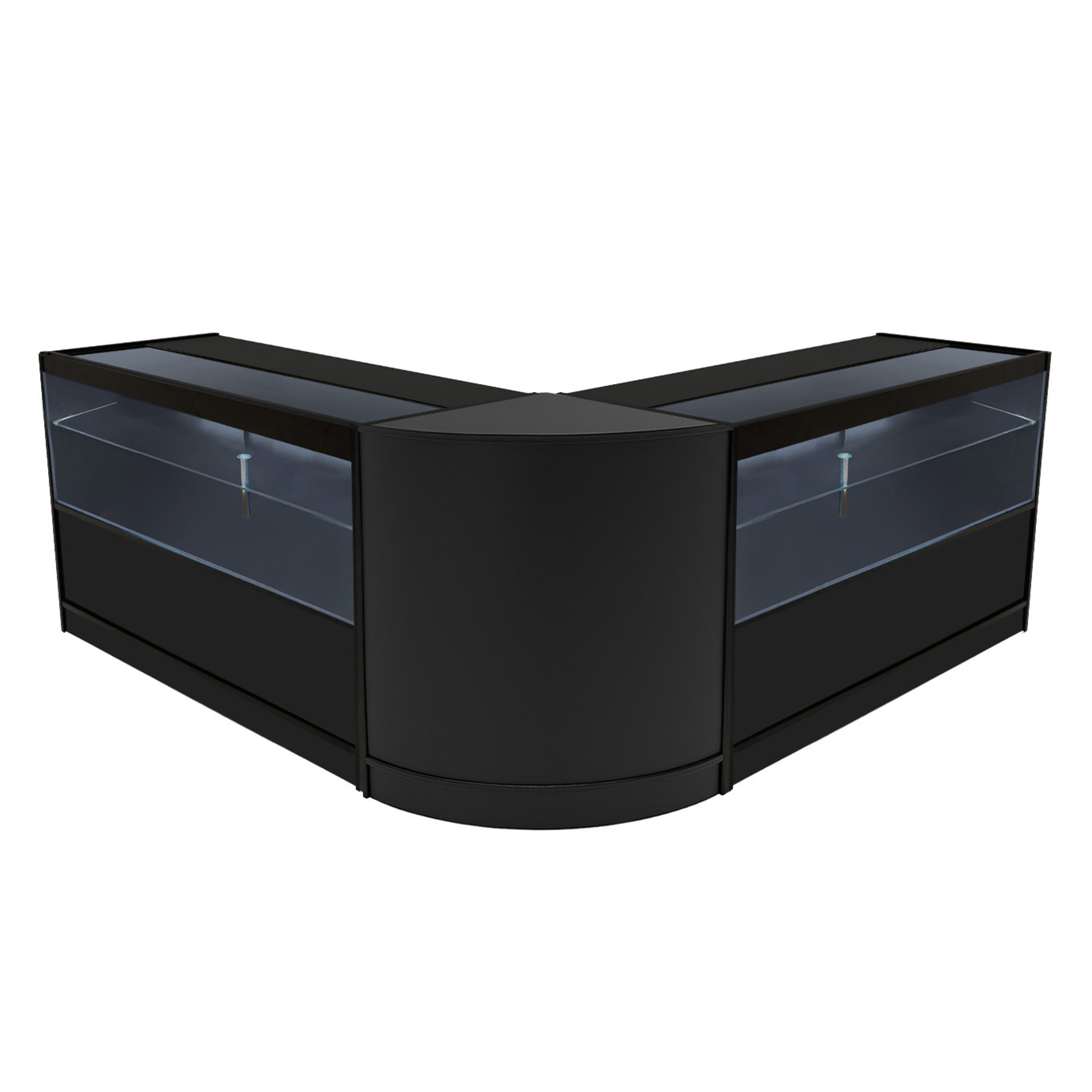 Q-Rax Selene Bancone Negozio Nero C1500+CM60 LED