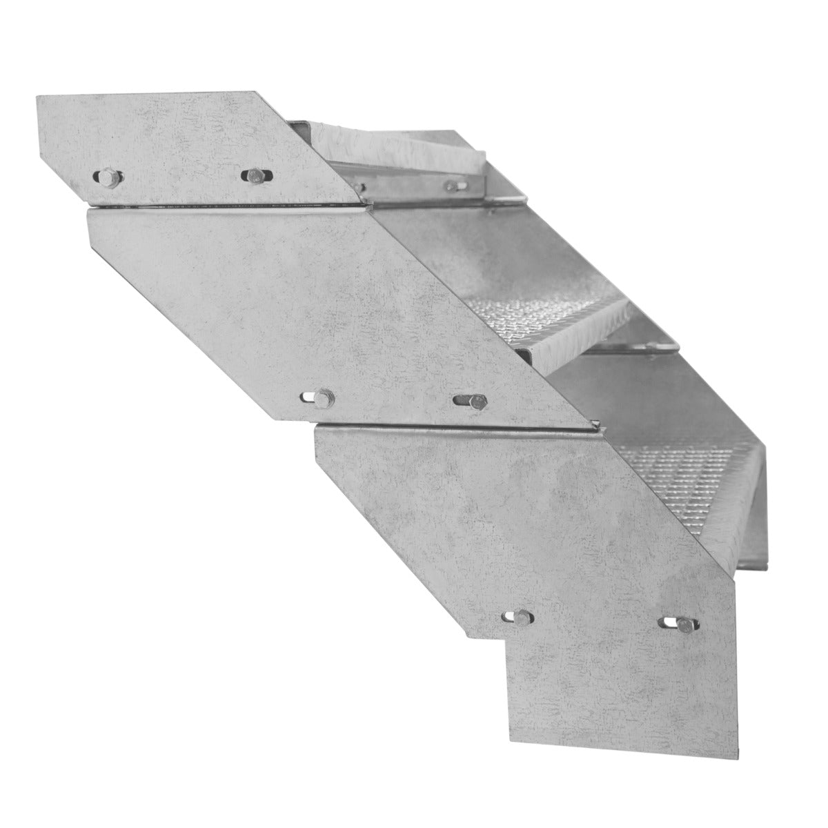 Q-Rax Scala Zincata Regolabile 8 Gradini 600mm Acciaio