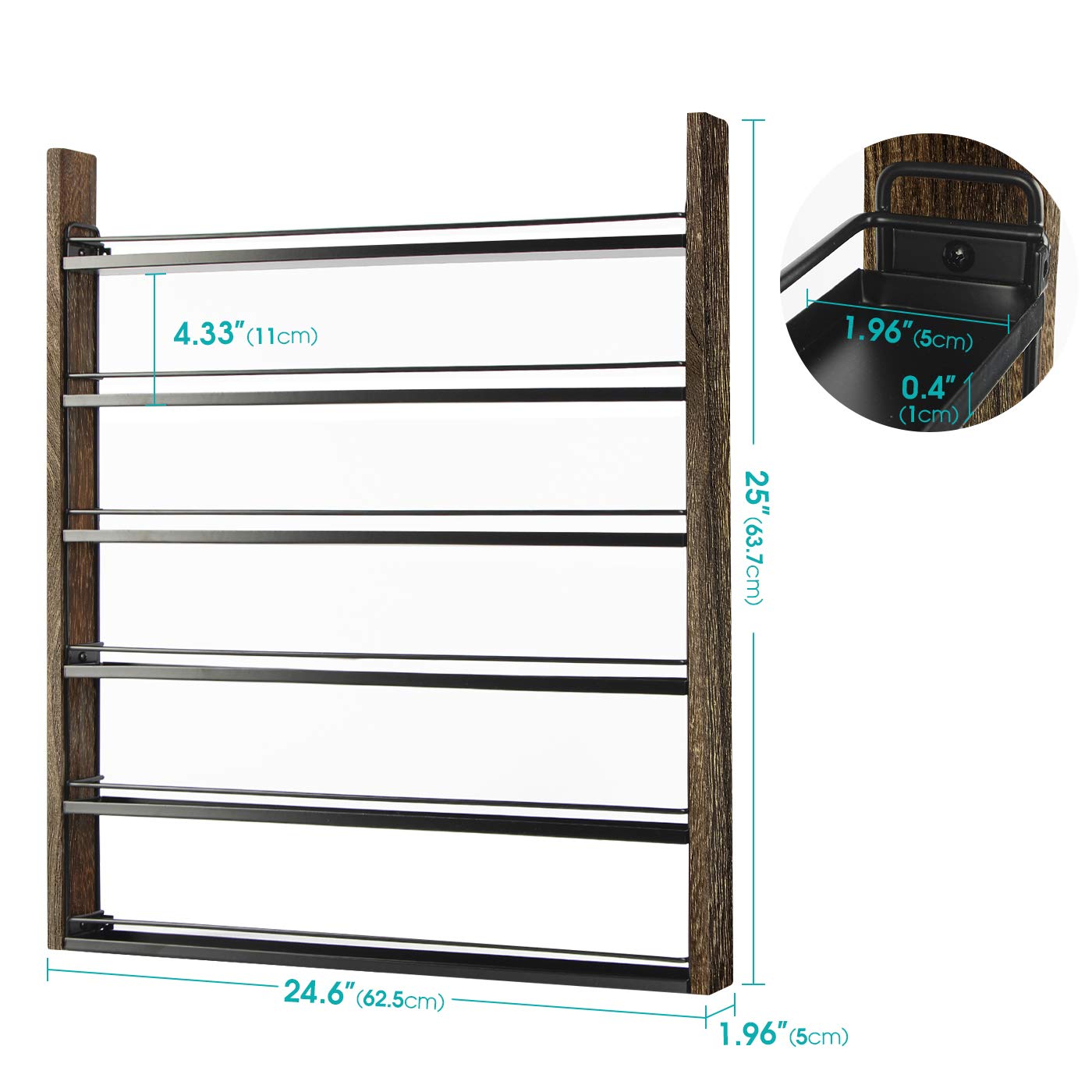 Jackcube Design Makeup porta smalti 6 ripiani legno 100 posti