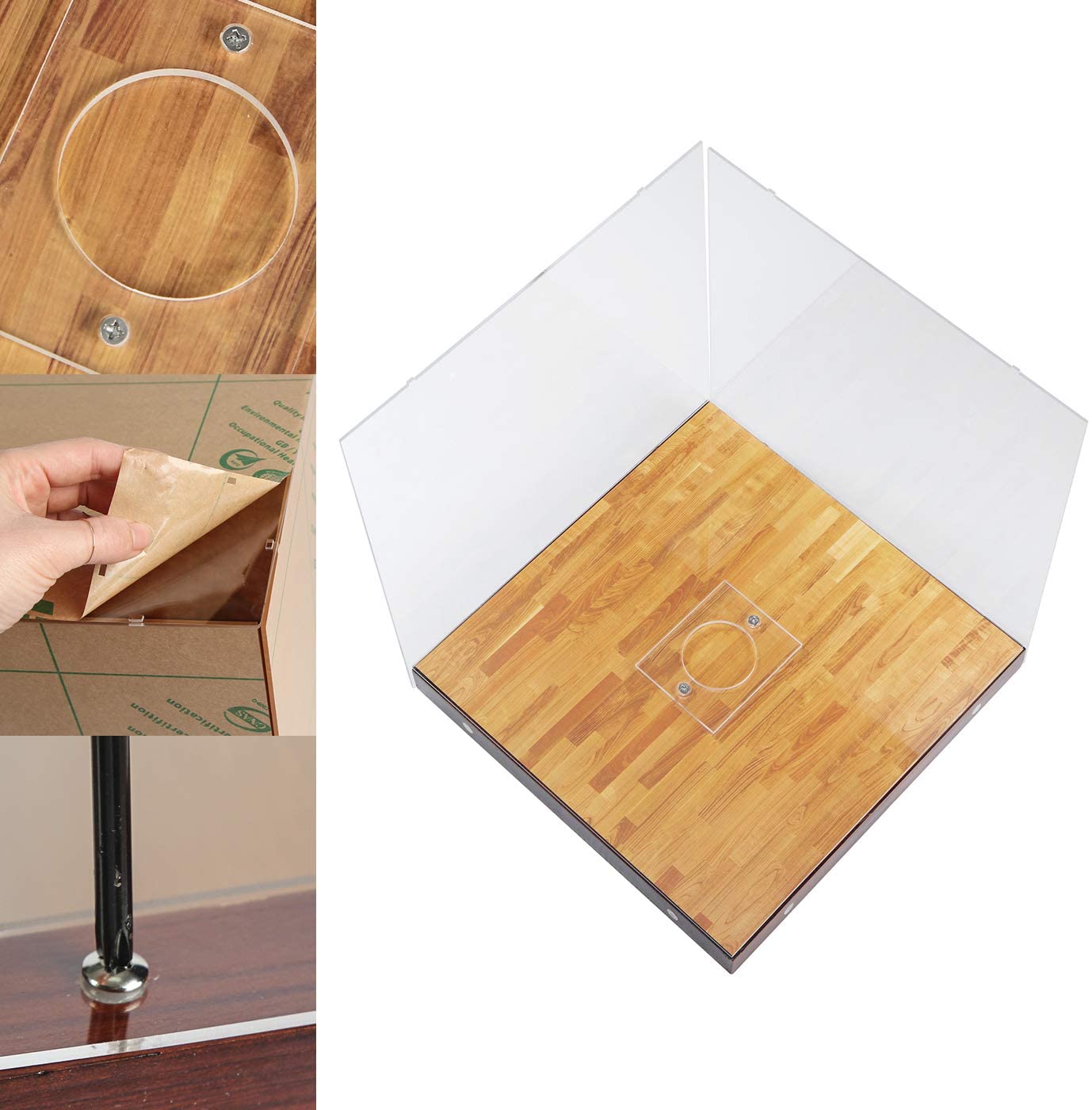 Jackcube Design Display Teca Pallone Basket Base Legno