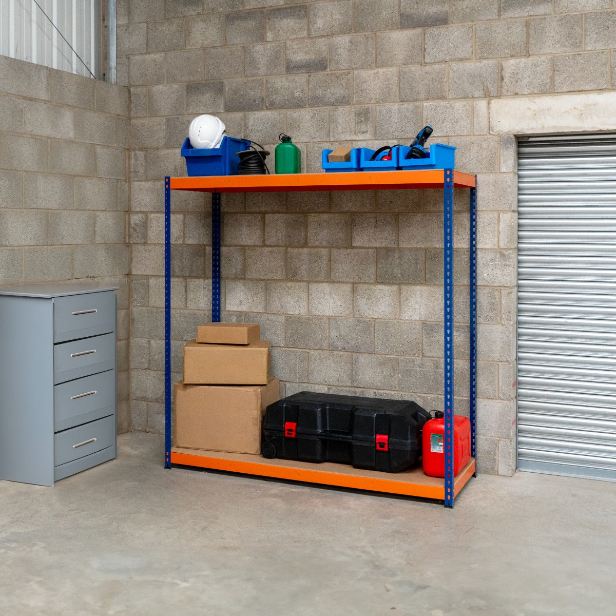 Q-Rax S-Rax Scaffale Garage 2 Ripiani 180x180x60 cm 300 kg