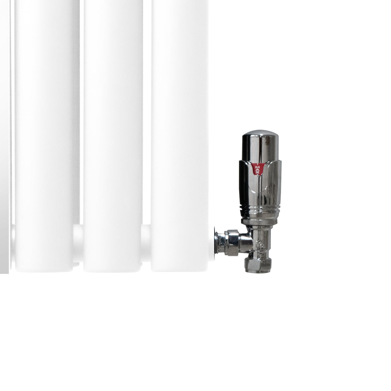 Q-Rax Radiatore Pannello Ovale Specchio 1800x380 Bianco