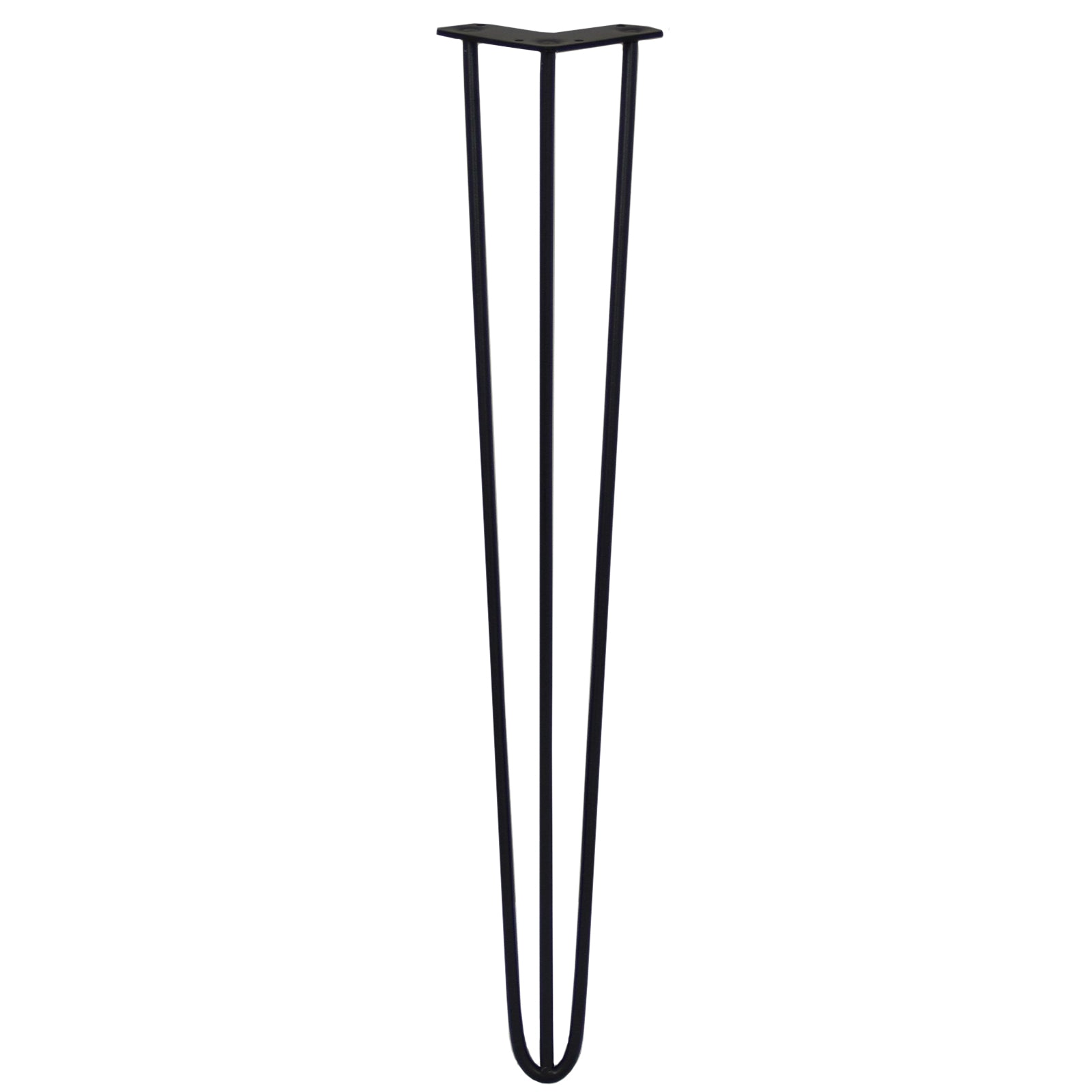 Q-Rax Gambe Per Tavoli 71cm 3 Rebbi Gambe Nere 4 Pezzi