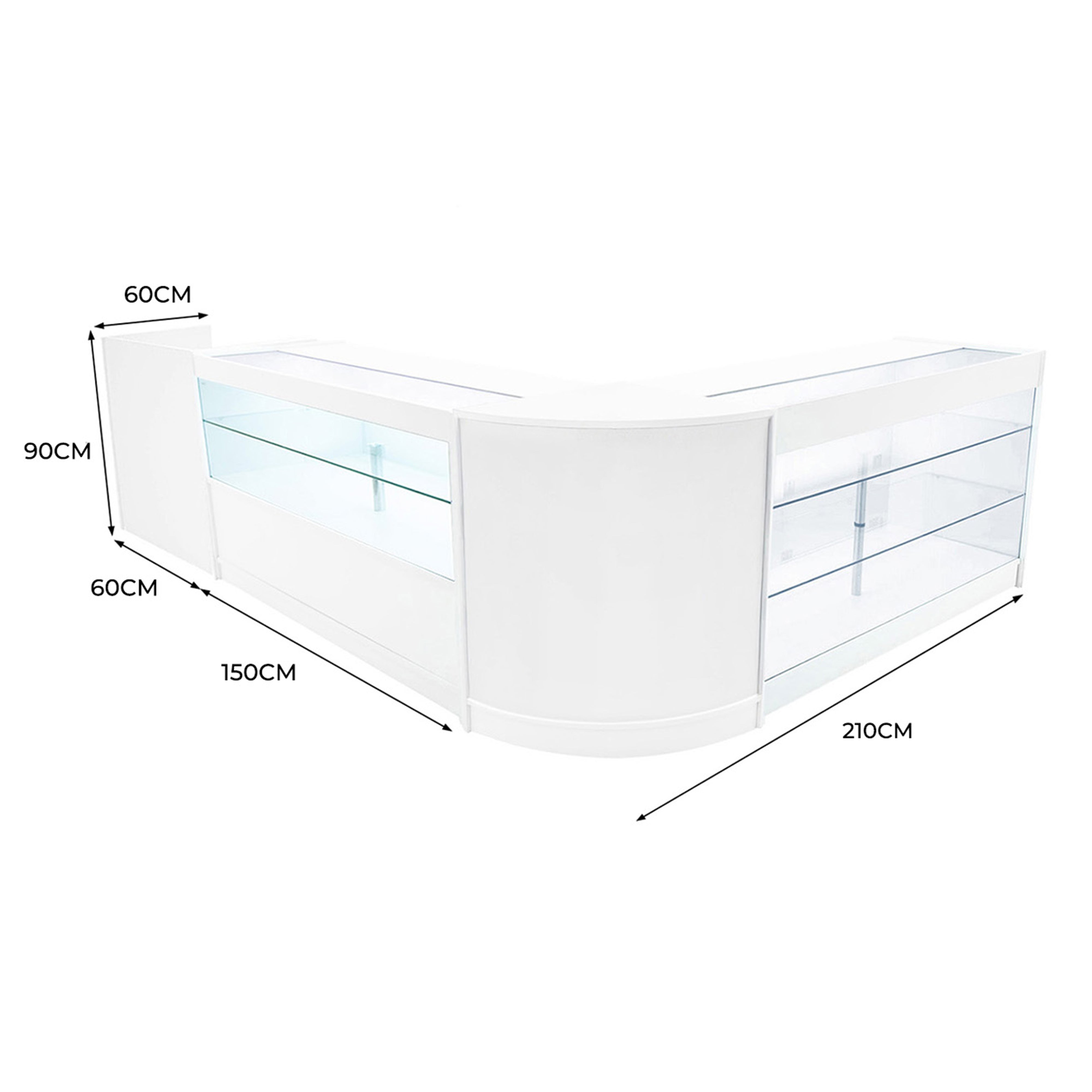 Q-Rax Vega Set 4 Banconi LED bianco K1500 C1500 TB60 CM60