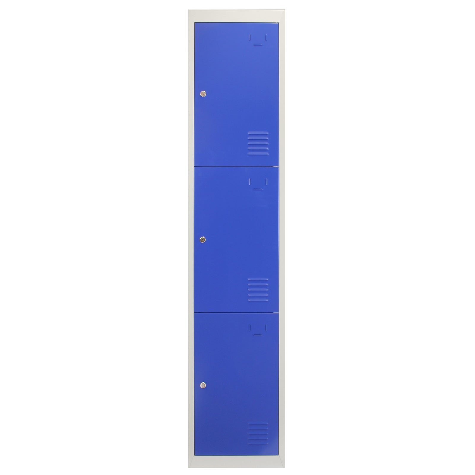 Q-Rax Armadietto 3 Porte Blu Acciaio 180cm Spogliatoio