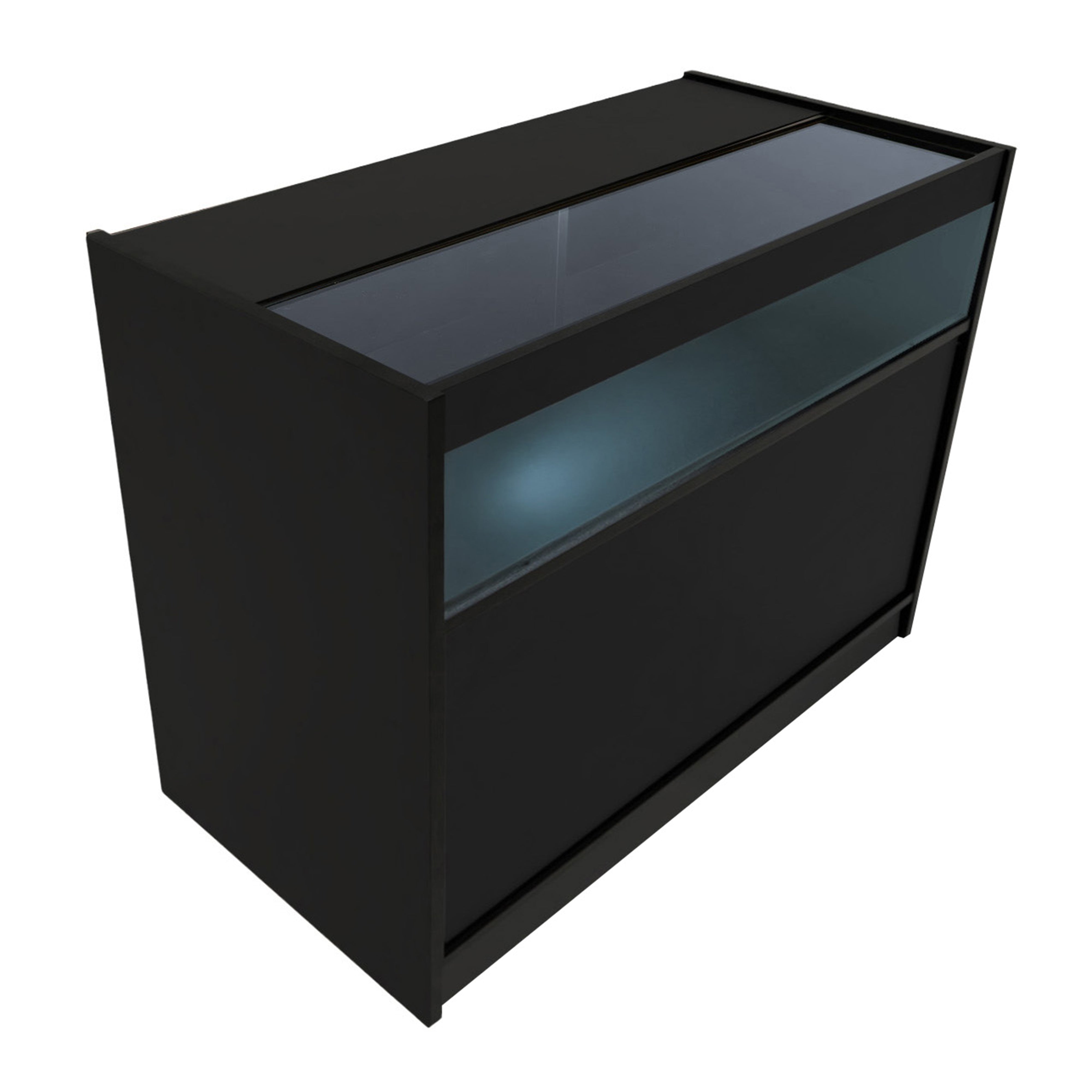 Q-Rax Luna Set 4 Banconi Negozio LED Nero Vetrina Cassa