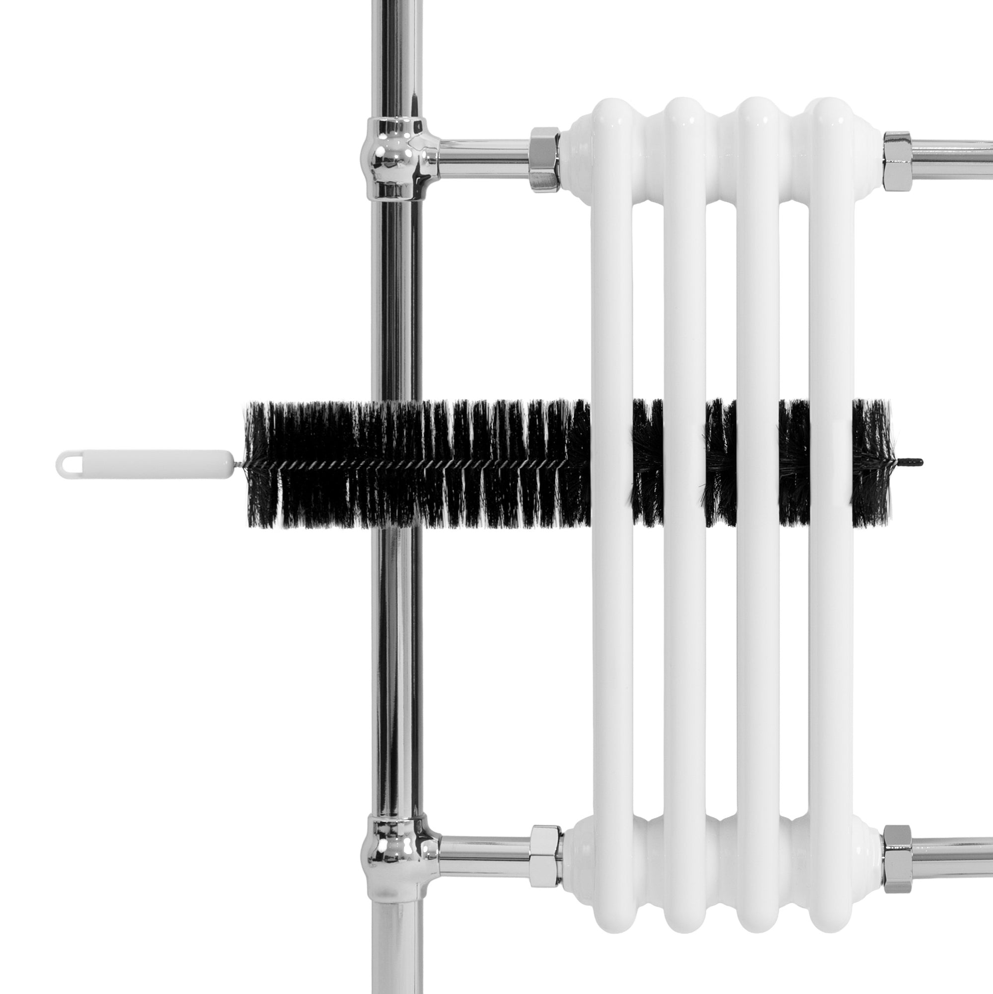 Q-Rax Scaldasalviette 950x480 Bianco Termoarredo Barra Cromata