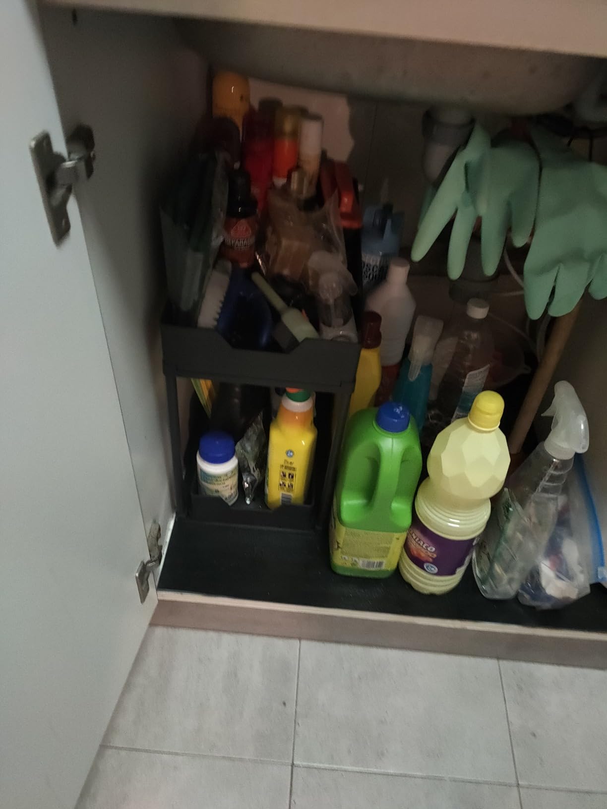 Meltrck Organizer Sottolavello 2 Pezzi Nero 2 Livelli con Ganci