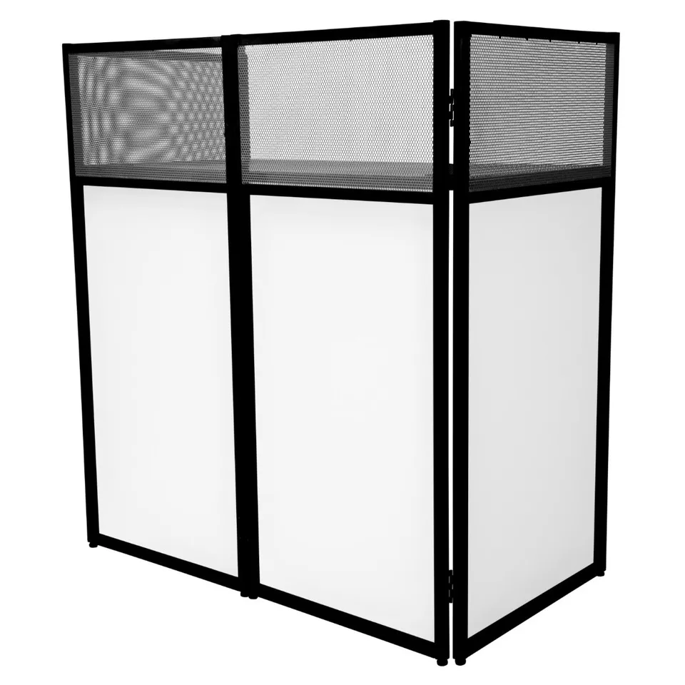 Q-Rax Supporto DJ Pieghevole 35 kg con Pannelli Nero e Bianco