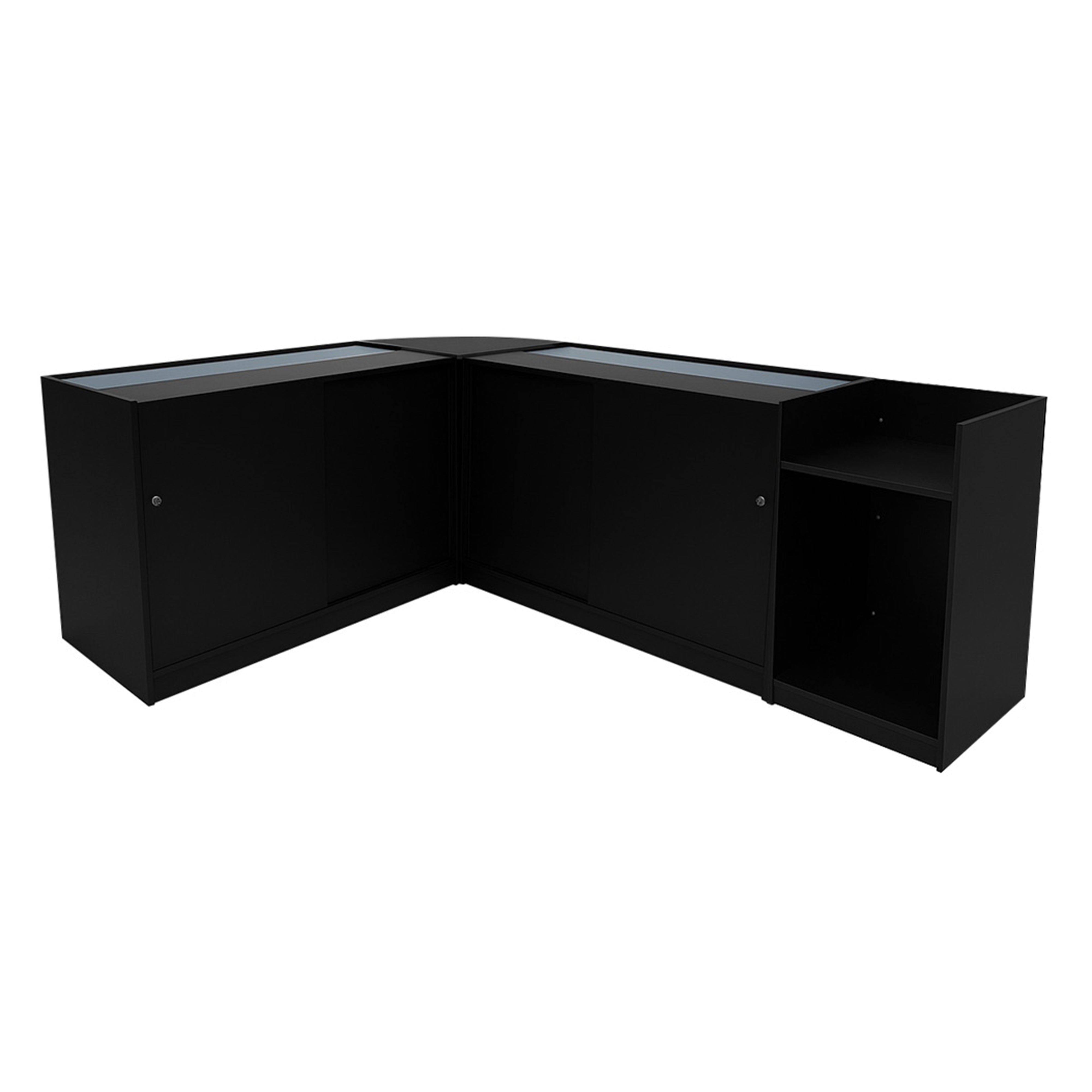 Q-Rax Europa B1200 C1200 TB60 LM60 Bancone Negozio LED Nero