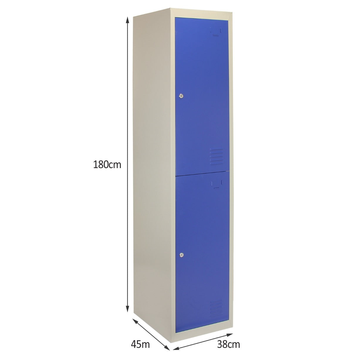 Q-Rax Strumenti da Banco armadietto metallo 2 porte blu 180x38x45