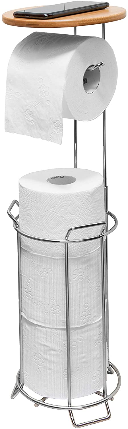 Jackcube Design Bathroom piantana carta igienica bambù