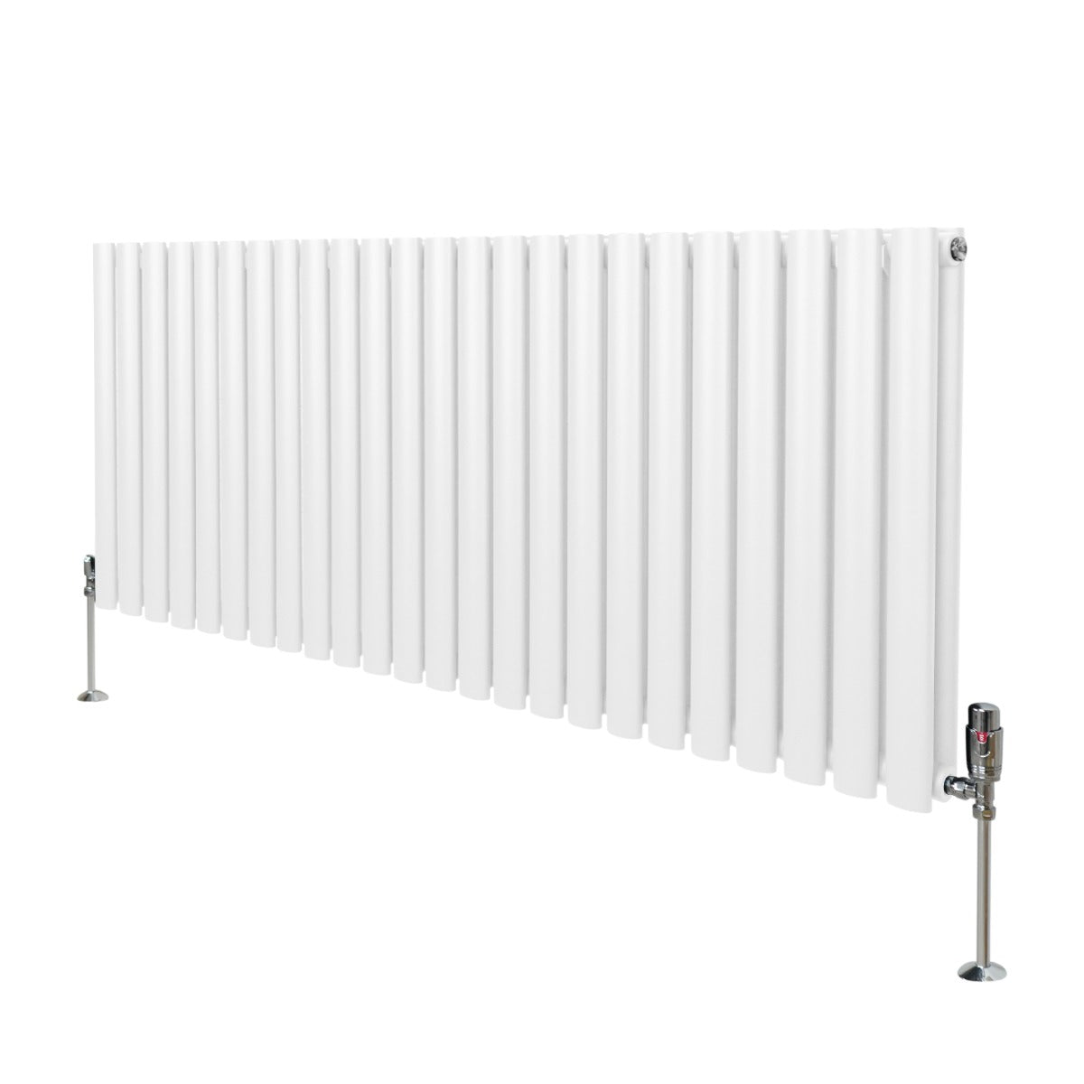 Q-Rax Radiatore Colonna Ovale 600x1440 Bianco+Valvole