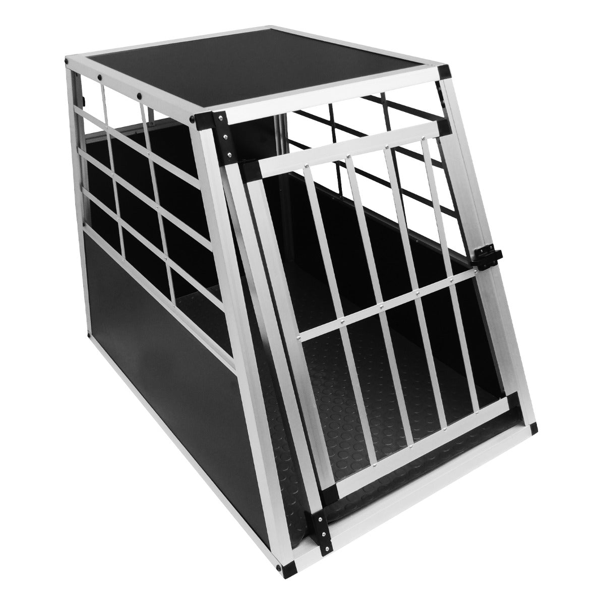 Q-Rax Gabbia per Cani Auto Singola Alluminio Grande 69x65x90