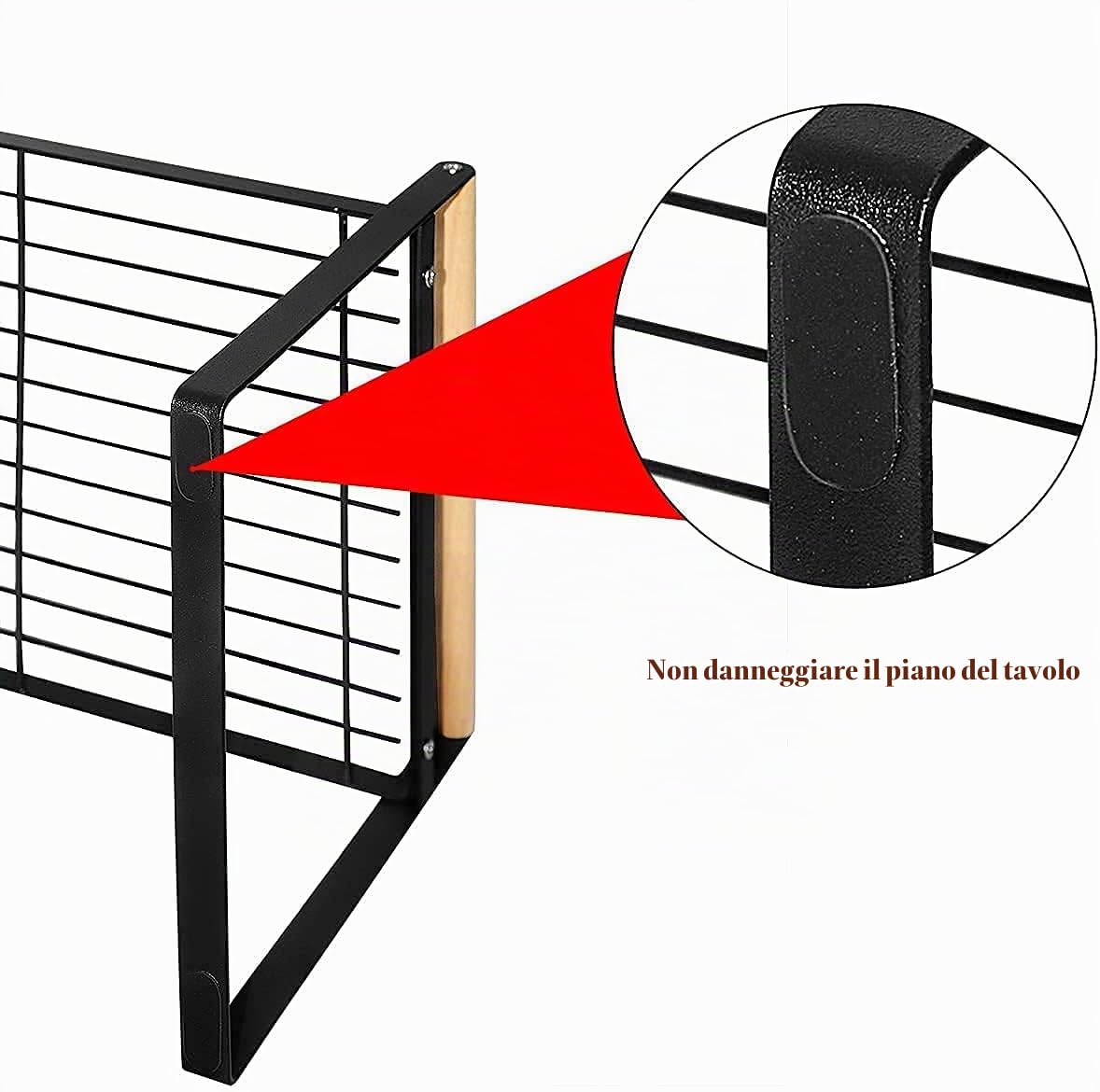 HGYZE Mensole Impilabili Cucina 51x21x20 cm nero metallo