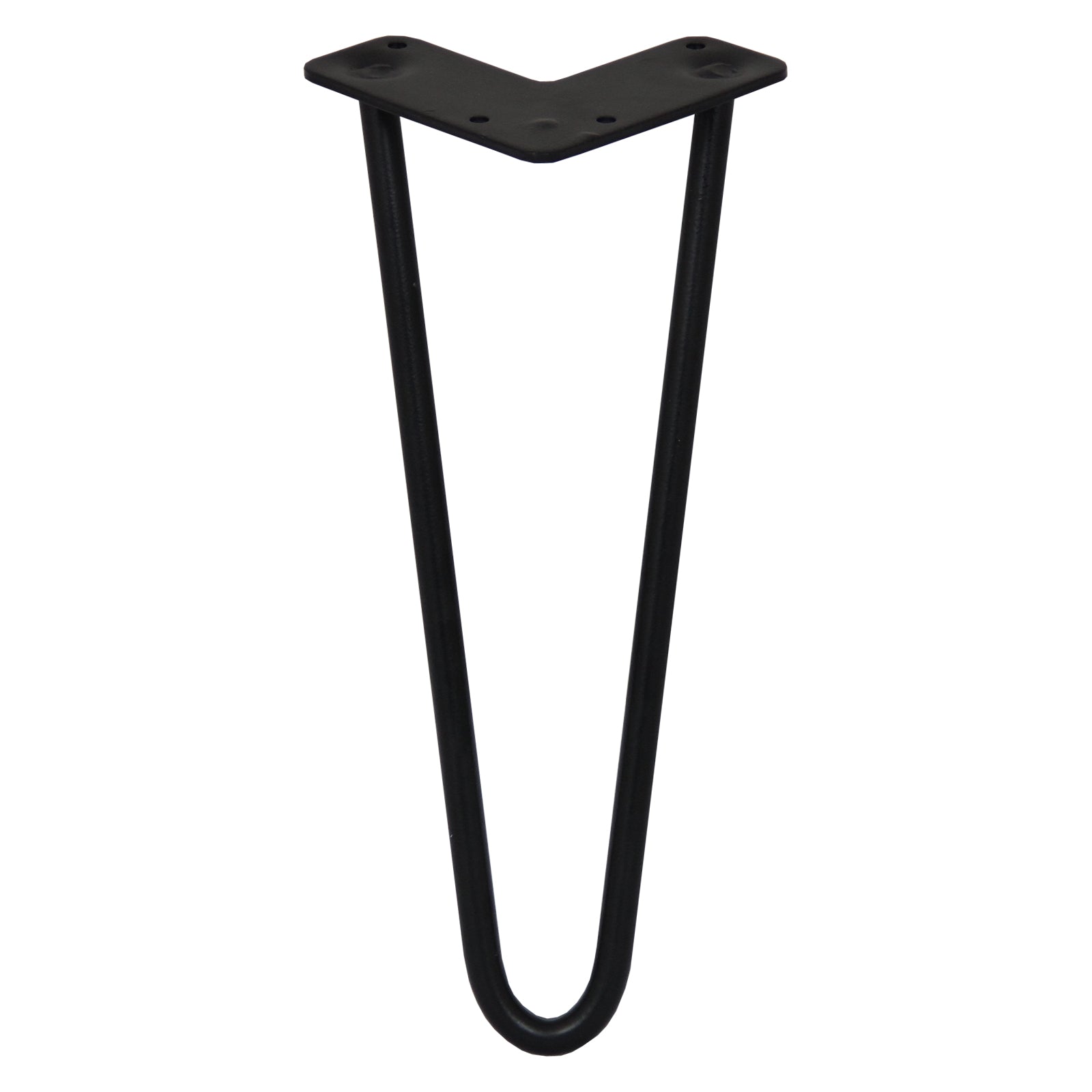 Q-Rax Gambe Per Tavoli Forcina 30.5cm Nero 2 Rebbi 12mm 4pz