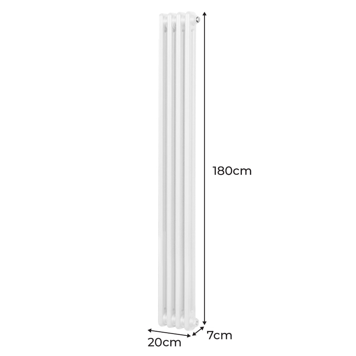 Q-Rax Radiatori Tradizionali 2 Colonne 1800x202 mm Bianco