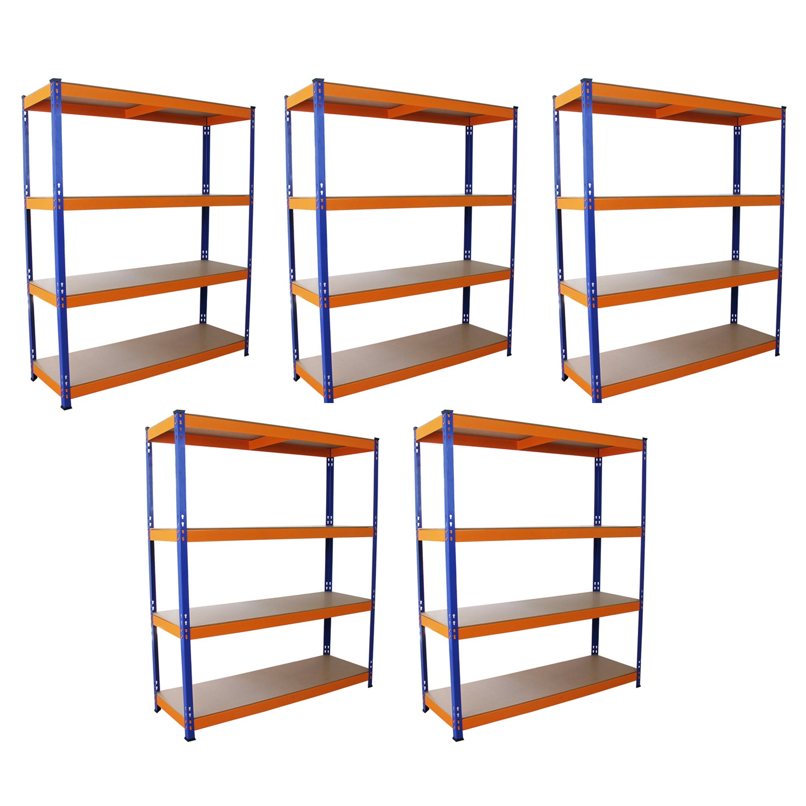 Q-Rax S-Rax 5 Scaffali Acciaio Blu Arancione 150 cm