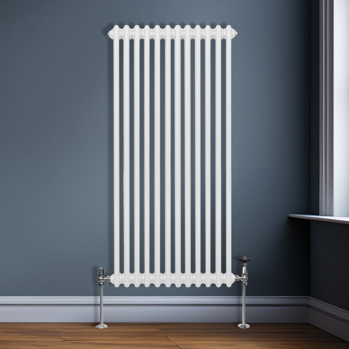 Q-Rax Radiatore Tradizionale 2 Colonne 1500x562 Bianco