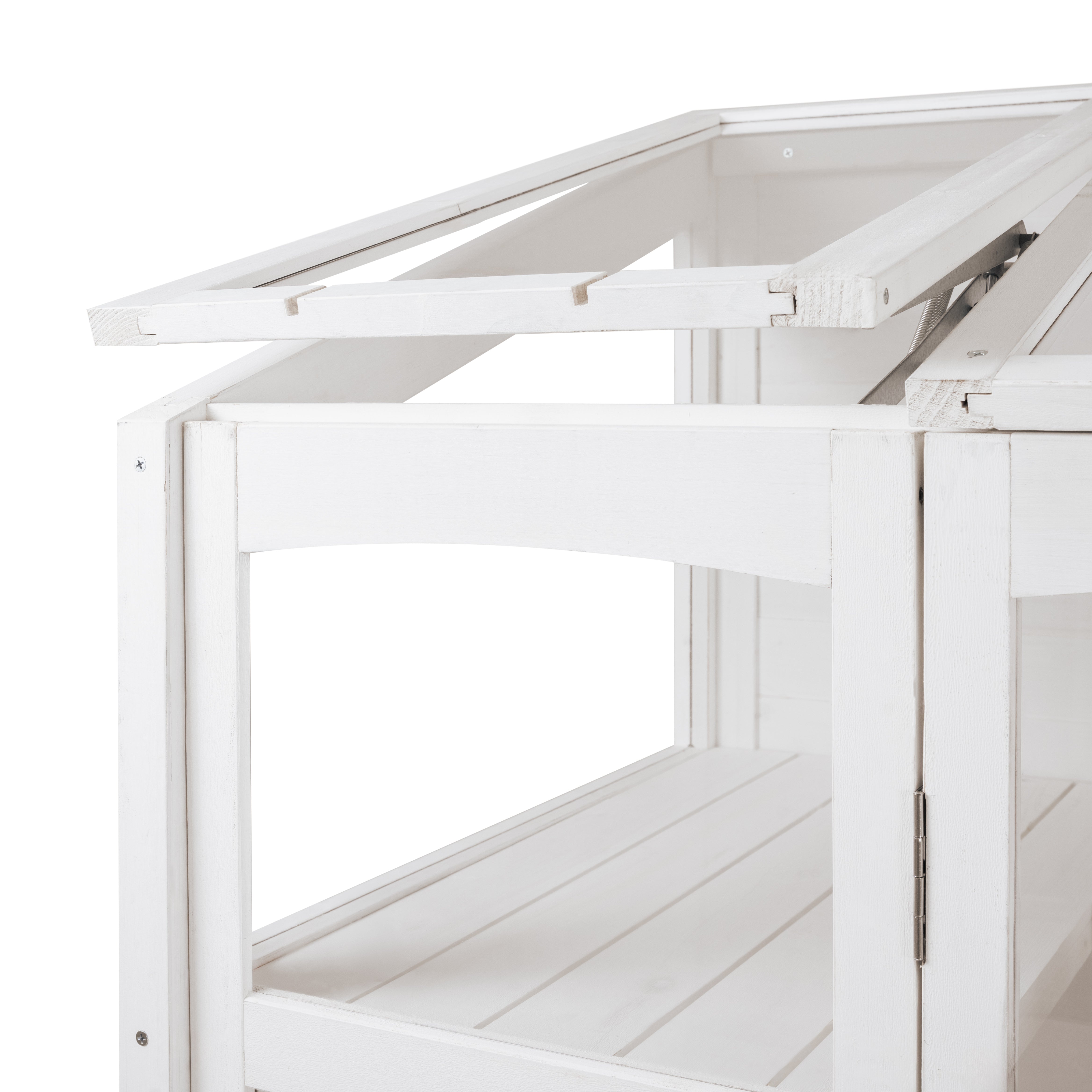 Q-Rax Serra Vittoriana Giardino Bianca 152x61cm Legno Ripiani