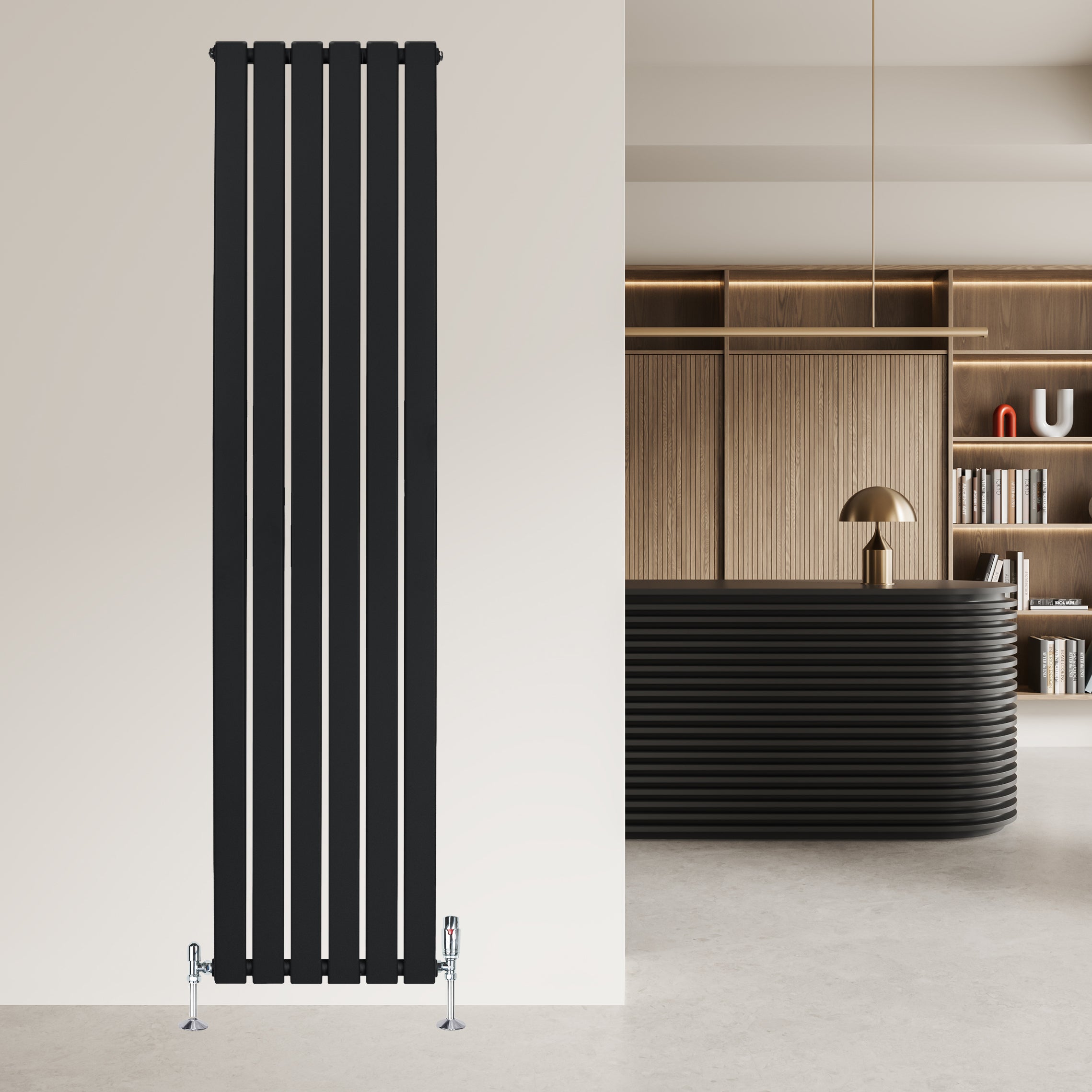 Q-Rax Radiatore Colonna 1800x420 Nero Acciaio 3614BTU
