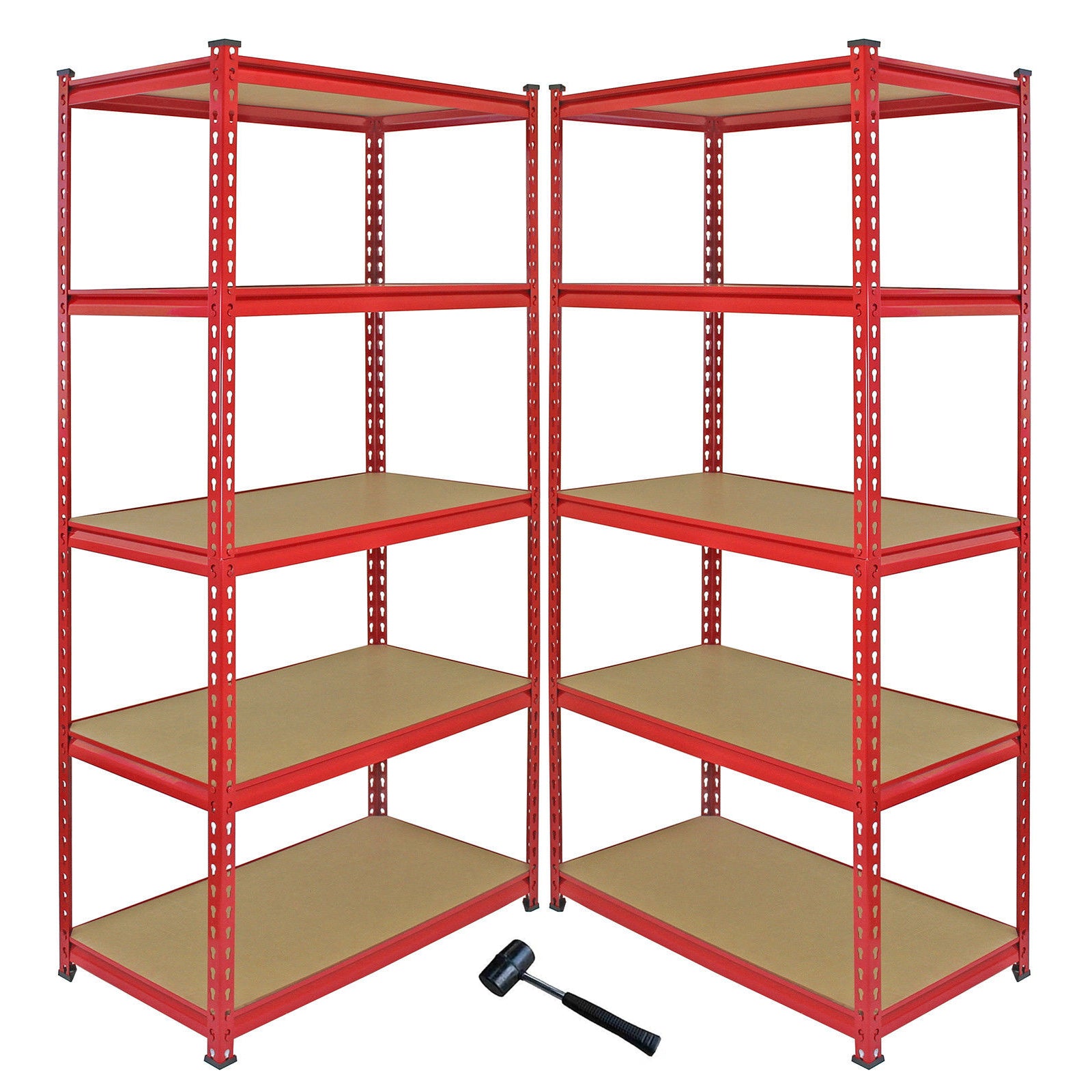 Q-Rax Scaffali da Garage Set 3 Pezzi Angolare Scaffale Metallo 360 kg