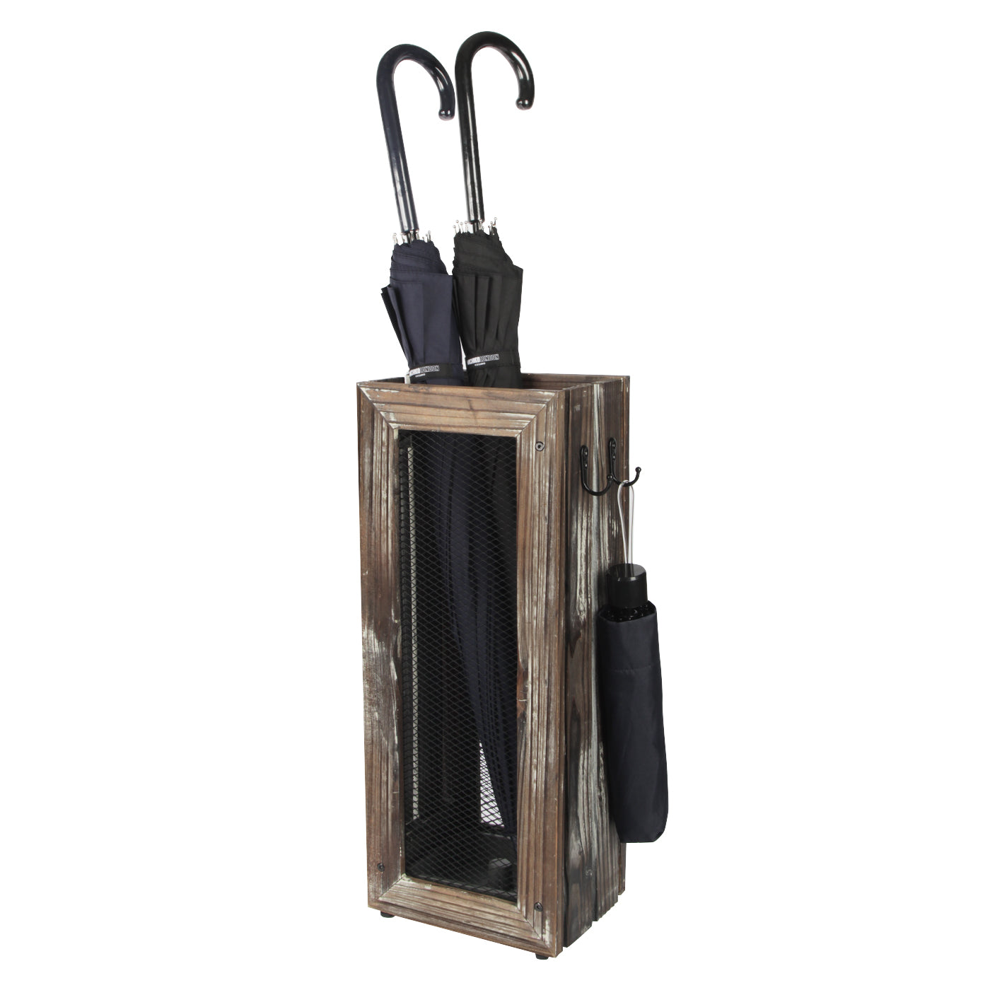 Jackcube Design Entryway Portaombrelli Rustico 4 Ganci Legno